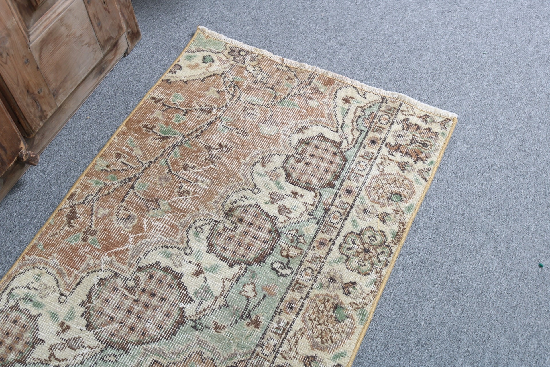 Bedroom Rugs, 2.2x3.5 ft Small Rug, Vintage Rugs, Turkish Rug, Small Area Rugs, Rugs for Kitchen, Beige Antique Rug, Antique Rug, Bath Rug