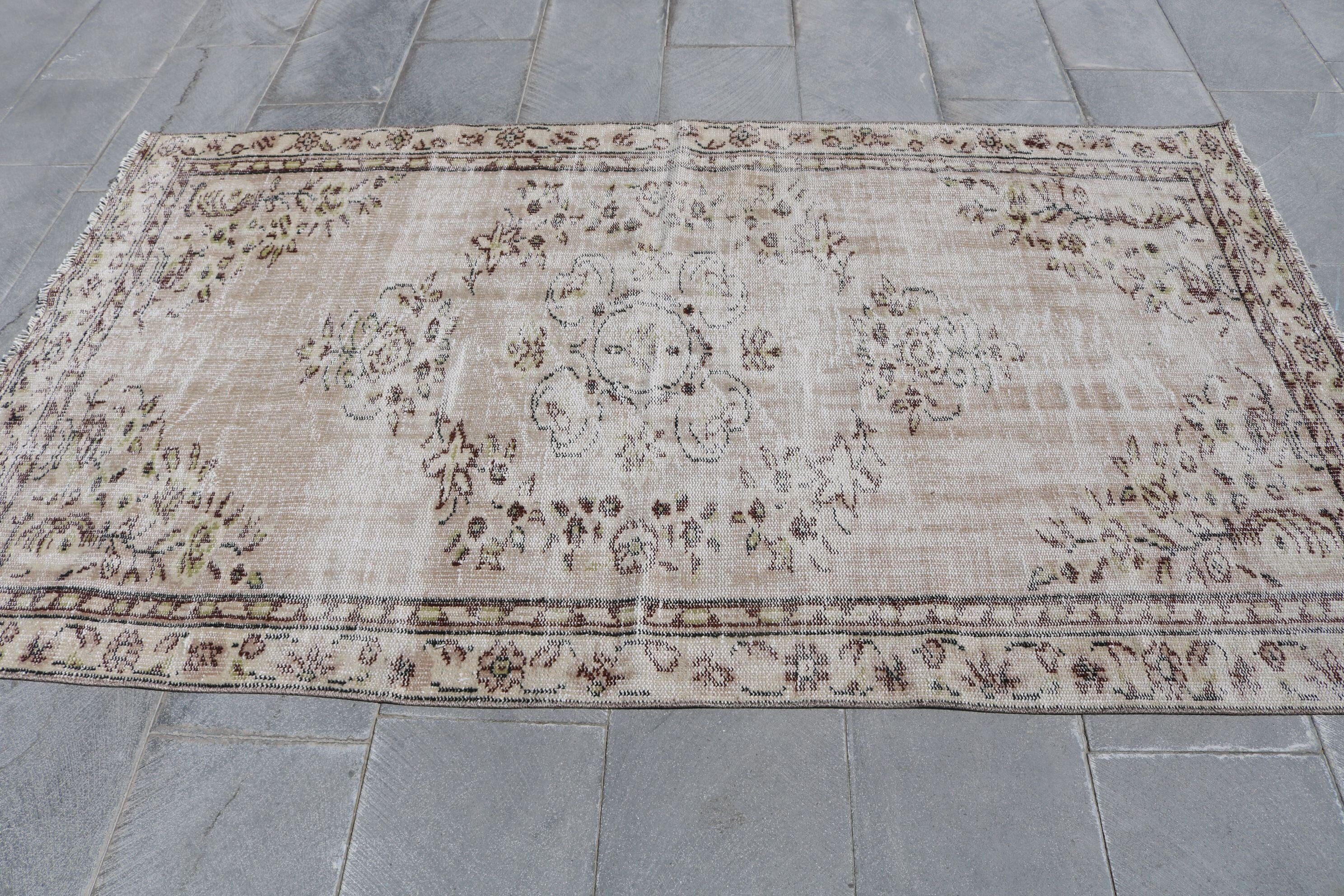 Kitchen Rug, Turkish Area Rug Rugs, Vintage Rugs, Rugs for Living Room, Turkish Rugs, Vintage Decor Rug, Colorful Rug, 4.4x7.6 ft Area Rug