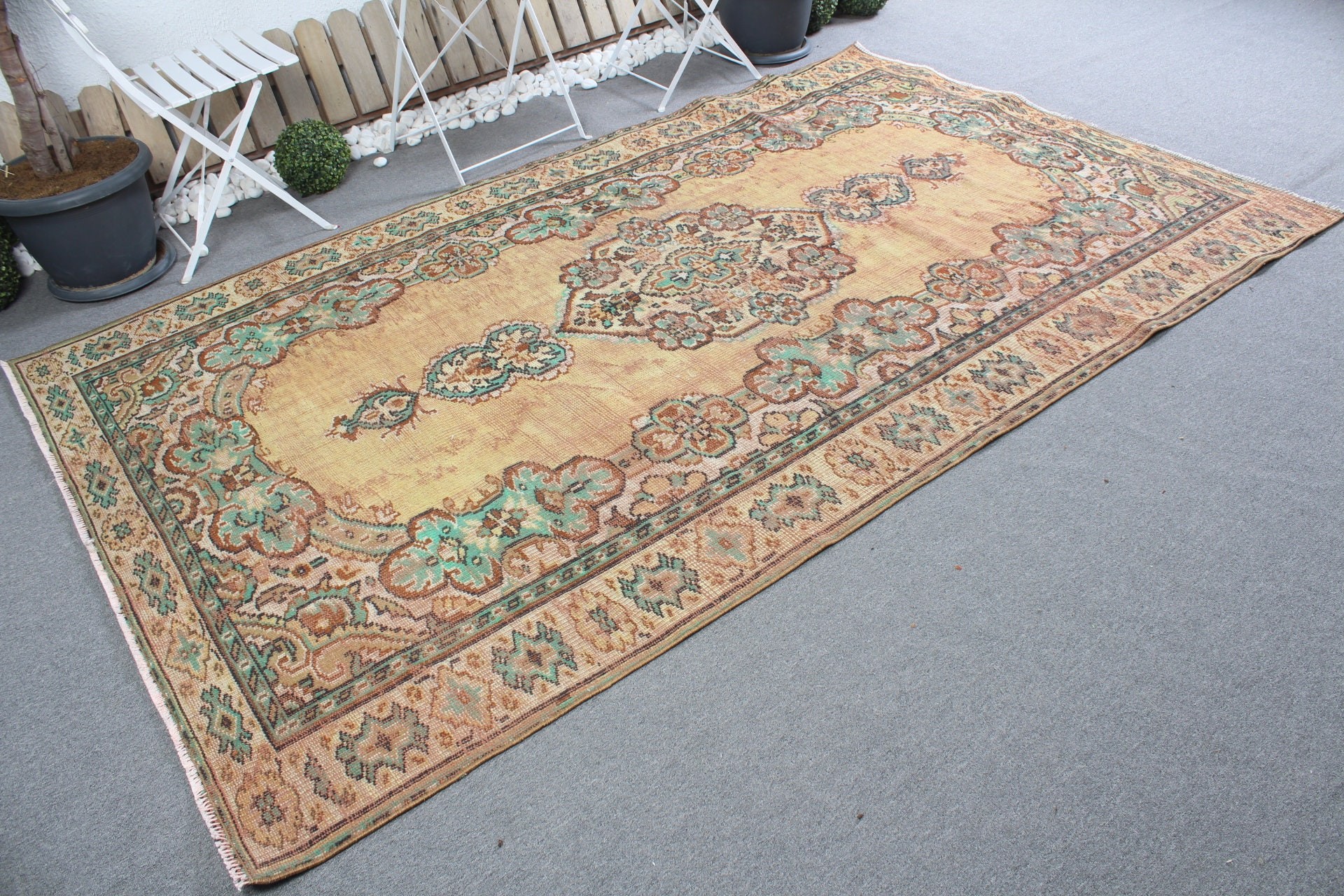 Vintage Rug, Home Decor Rug, Turkish Rug, Boho Rugs, 5.6x9.4 ft Large Rugs, Brown Home Decor Rug, Living Room Rugs, Salon Rug