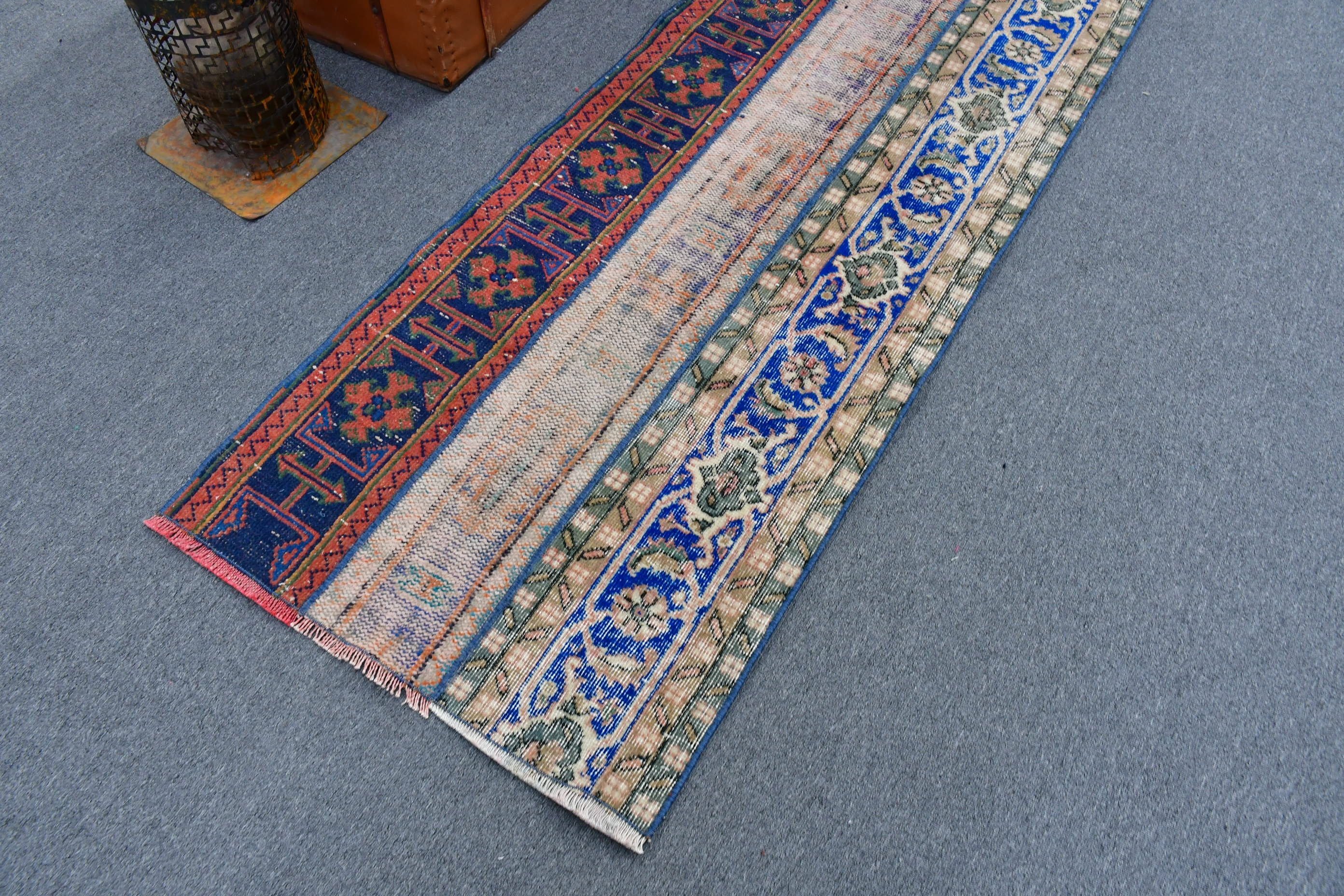 Moroccan Rugs, 2.4x9.1 ft Runner Rug, Corridor Rug, Vintage Rug, Rugs for Stair, Turkish Rugs, Hallway Rugs, Natural Rug, Anatolian Rug