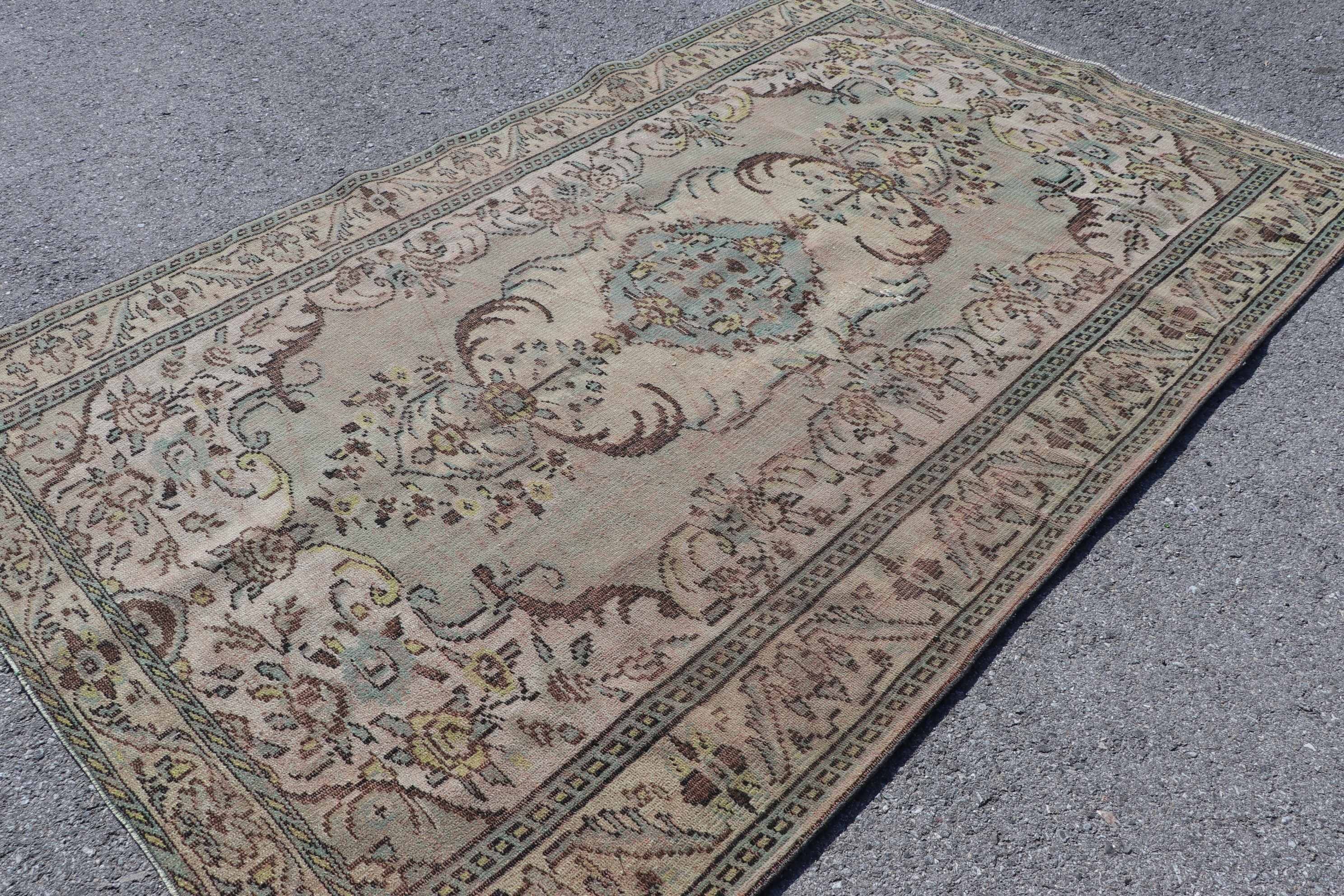 5.7x8.8 ft Large Rug, Oriental Rug, Salon Rug, Turkish Rugs, Floor Rug, Green Kitchen Rug, Rugs for Bedroom, Bedroom Rug, Vintage Rug