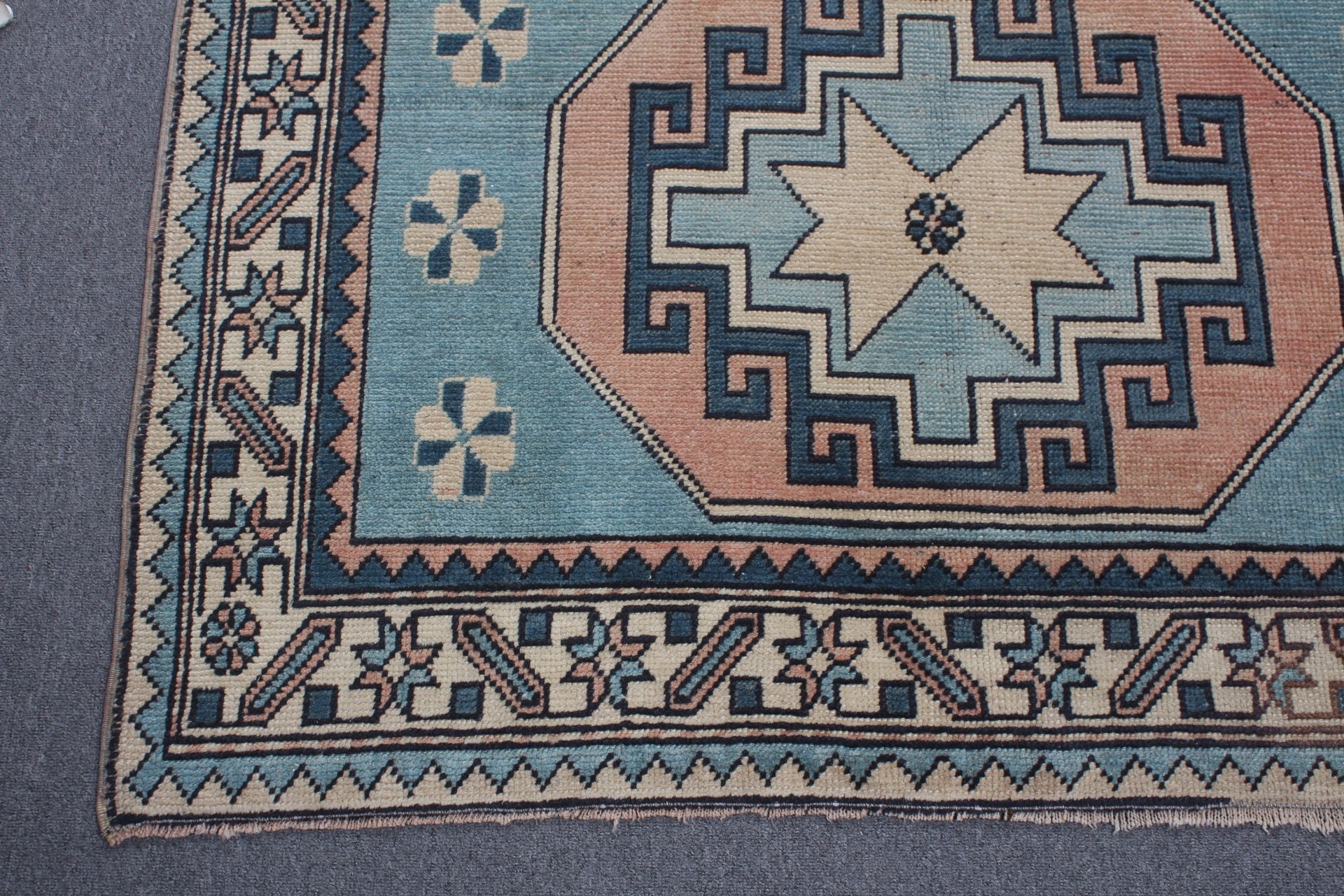 Ethnic Rug, Kitchen Rug, Vintage Rugs, Rugs for Area, Turkish Rug, 4.3x7 ft Area Rug, Vintage Decor Rugs, Anatolian Rugs, Blue Bedroom Rugs