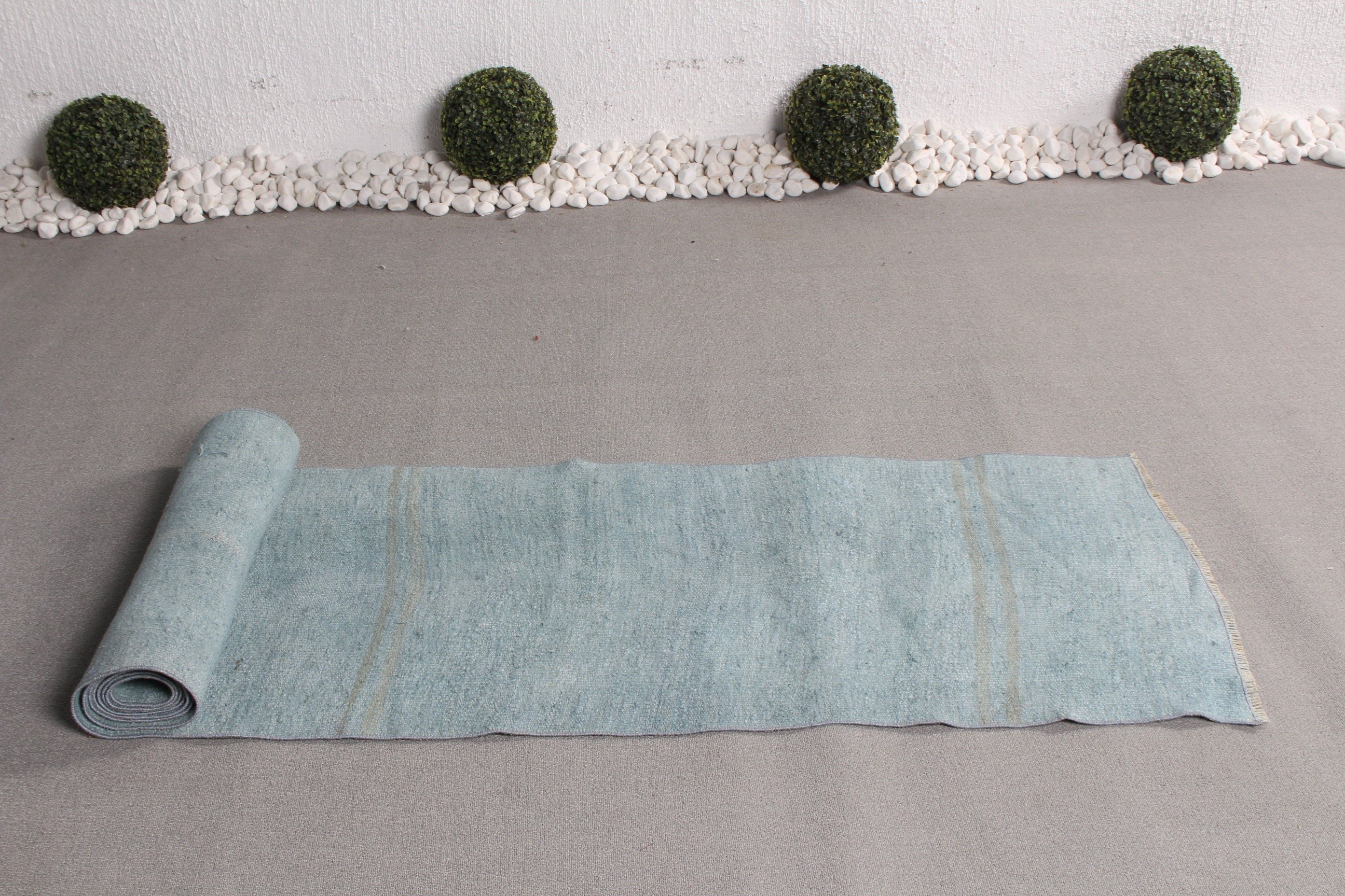 Mutfak Halıları, Kabile Halıları, Fas Halısı, Vintage Halı, 2,2x12,6 ft Runner Halısı, Mavi Fas Halısı, Türk Halısı, Oushak Halısı, Mutfak Halısı