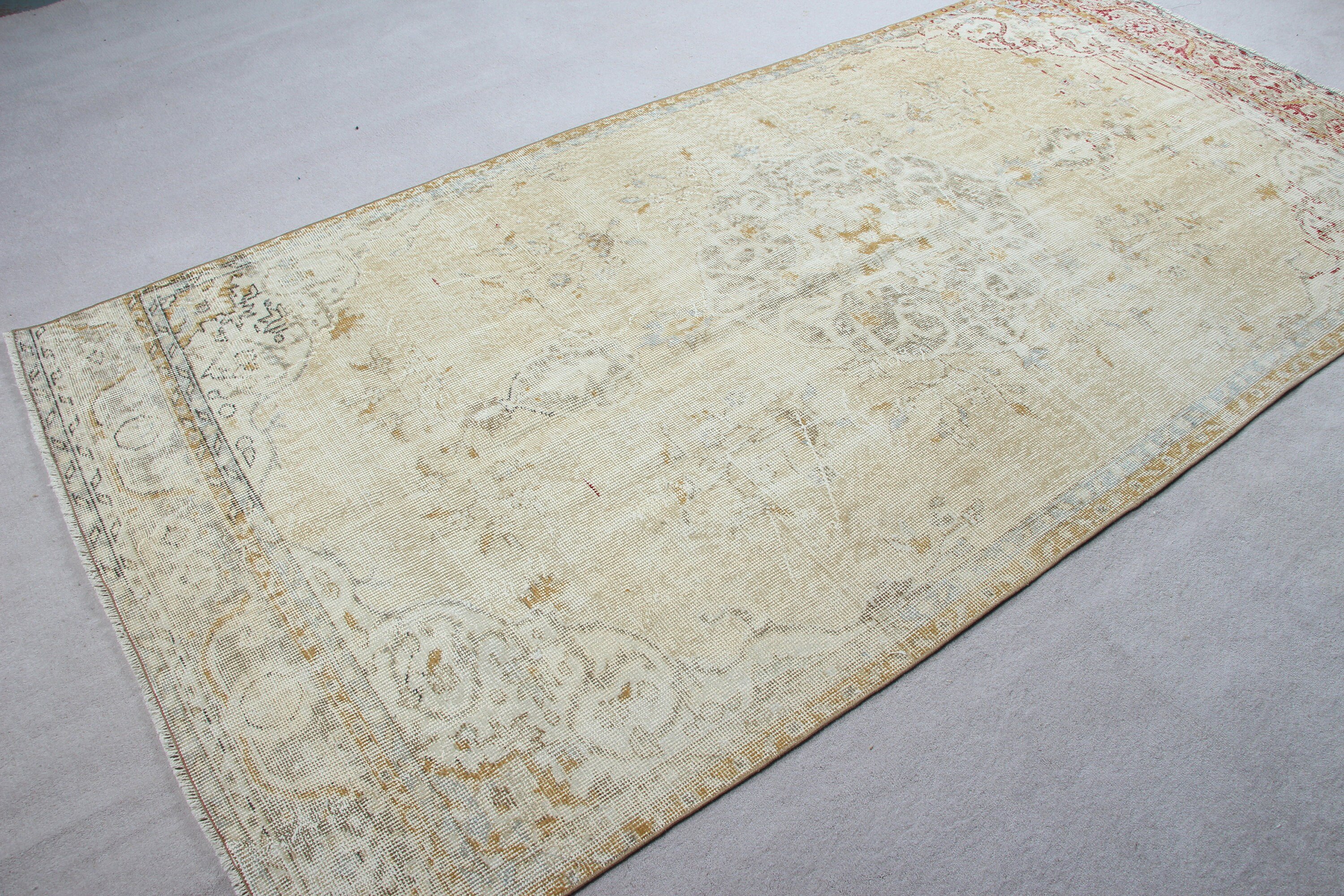 Kitchen Rugs, Salon Rug, Oriental Rugs, Beige Anatolian Rug, Vintage Rugs, Aztec Rug, Turkish Rugs, 4.6x9.6 ft Large Rug, Dining Room Rug