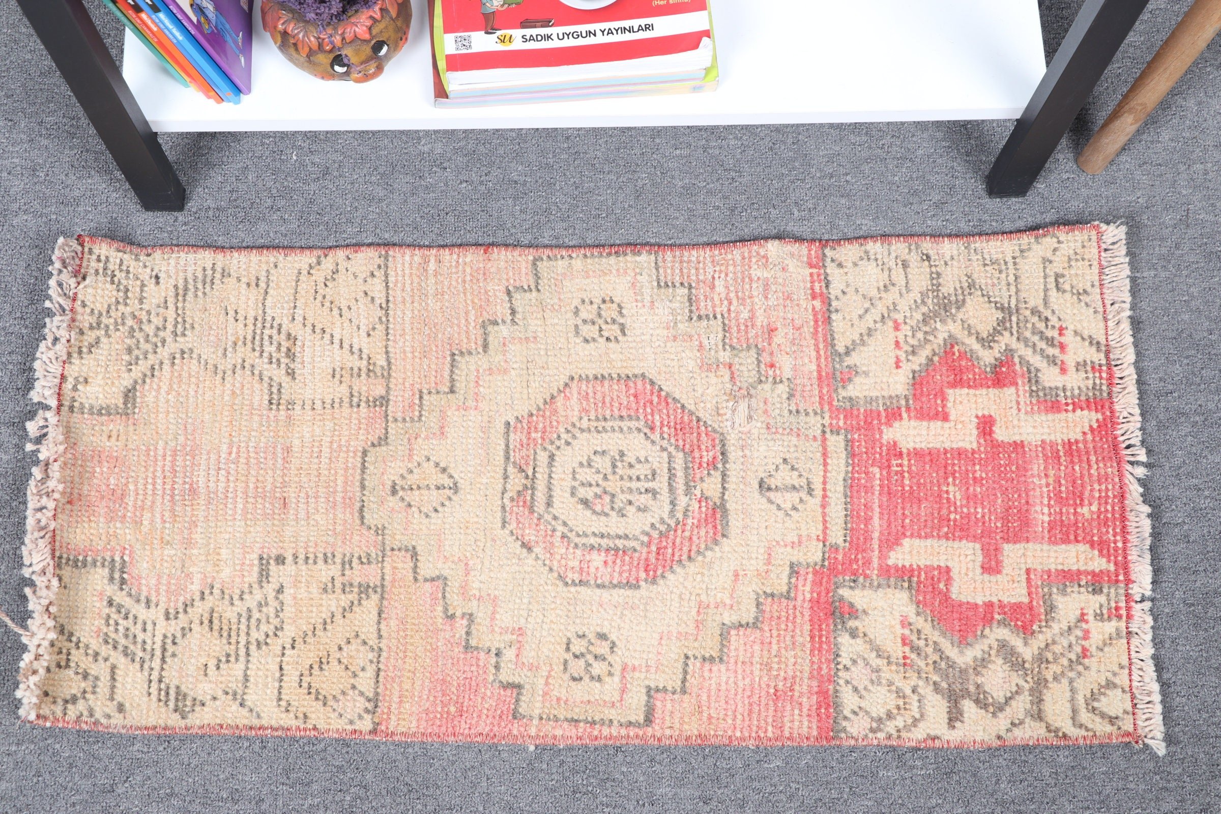 1.3x2.6 ft Small Rug, Car Mat Rugs, Home Decor Rug, Red Bedroom Rugs, Turkish Rugs, Rugs for Bath, Bath Rug, Vintage Rugs