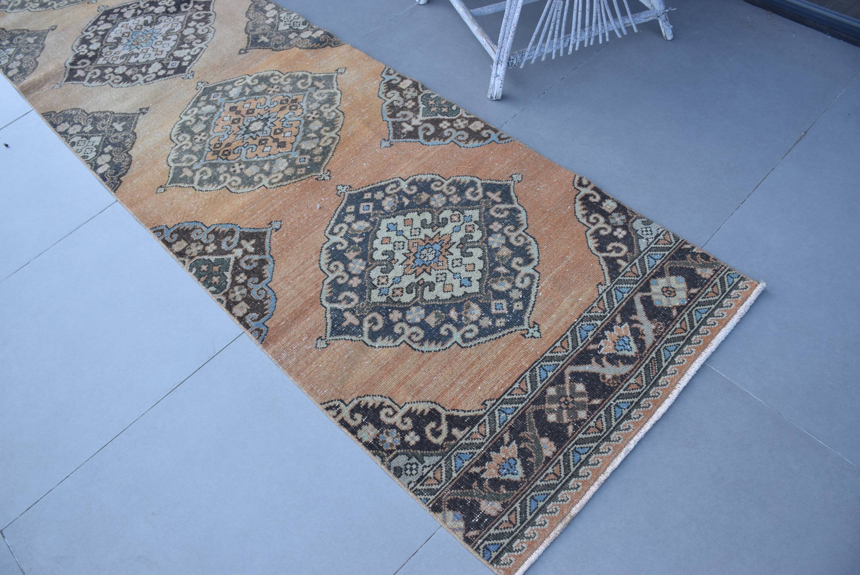 Oriental Rug Runner Rugs, Vintage Rug, Rugs for Runner, Moroccan Rug, Beige Kitchen Rug, Kitchen Rug, Turkish Rug, 2.8x13.2 ft Runner Rugs
