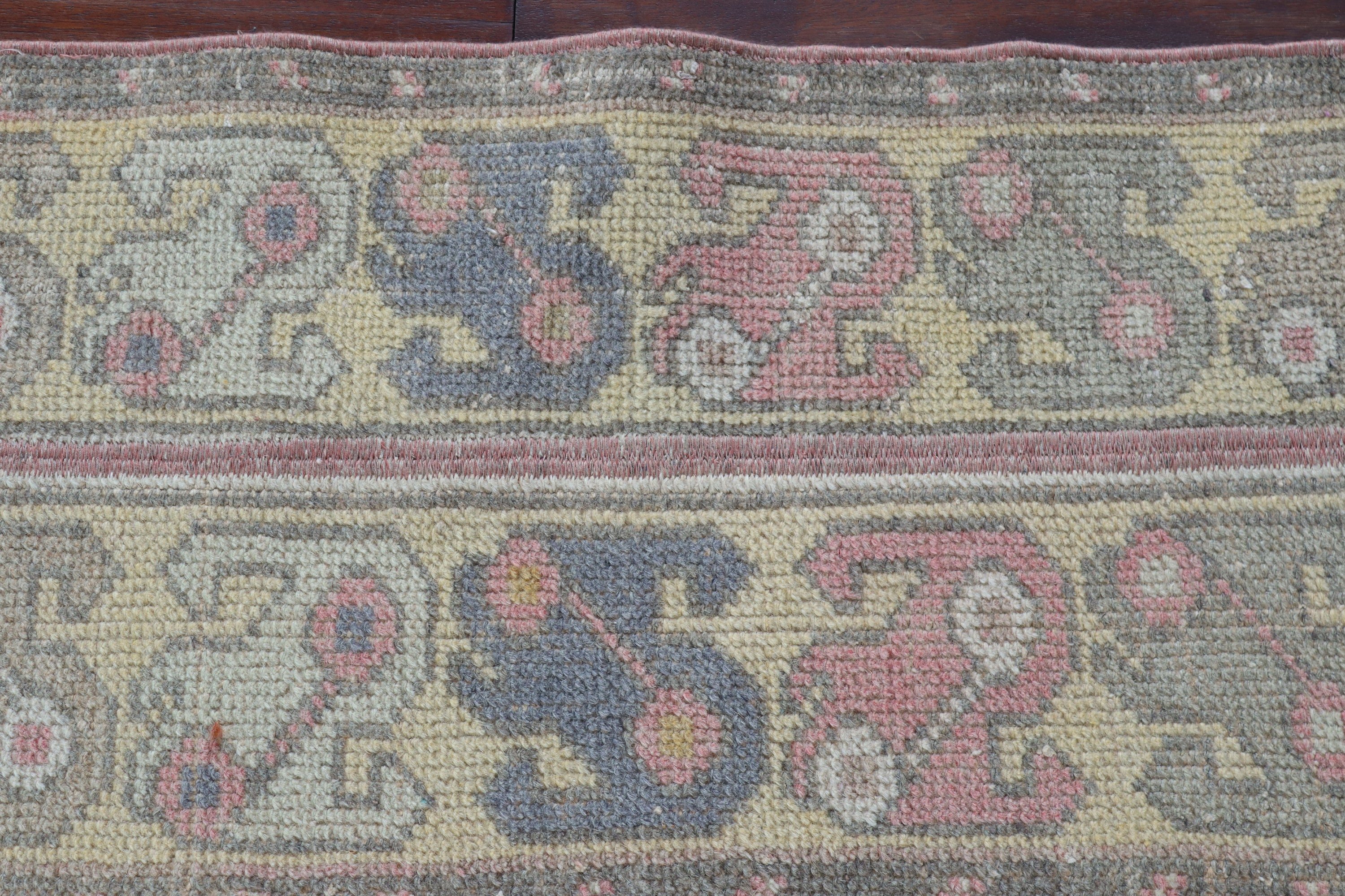 Wool Rugs, Vintage Rugs, Cool Rugs, Beige Oriental Rug, 1.3x9.6 ft Runner Rugs, Turkish Rug, Vintage Runner Rugs, Rugs for Vintage Runner