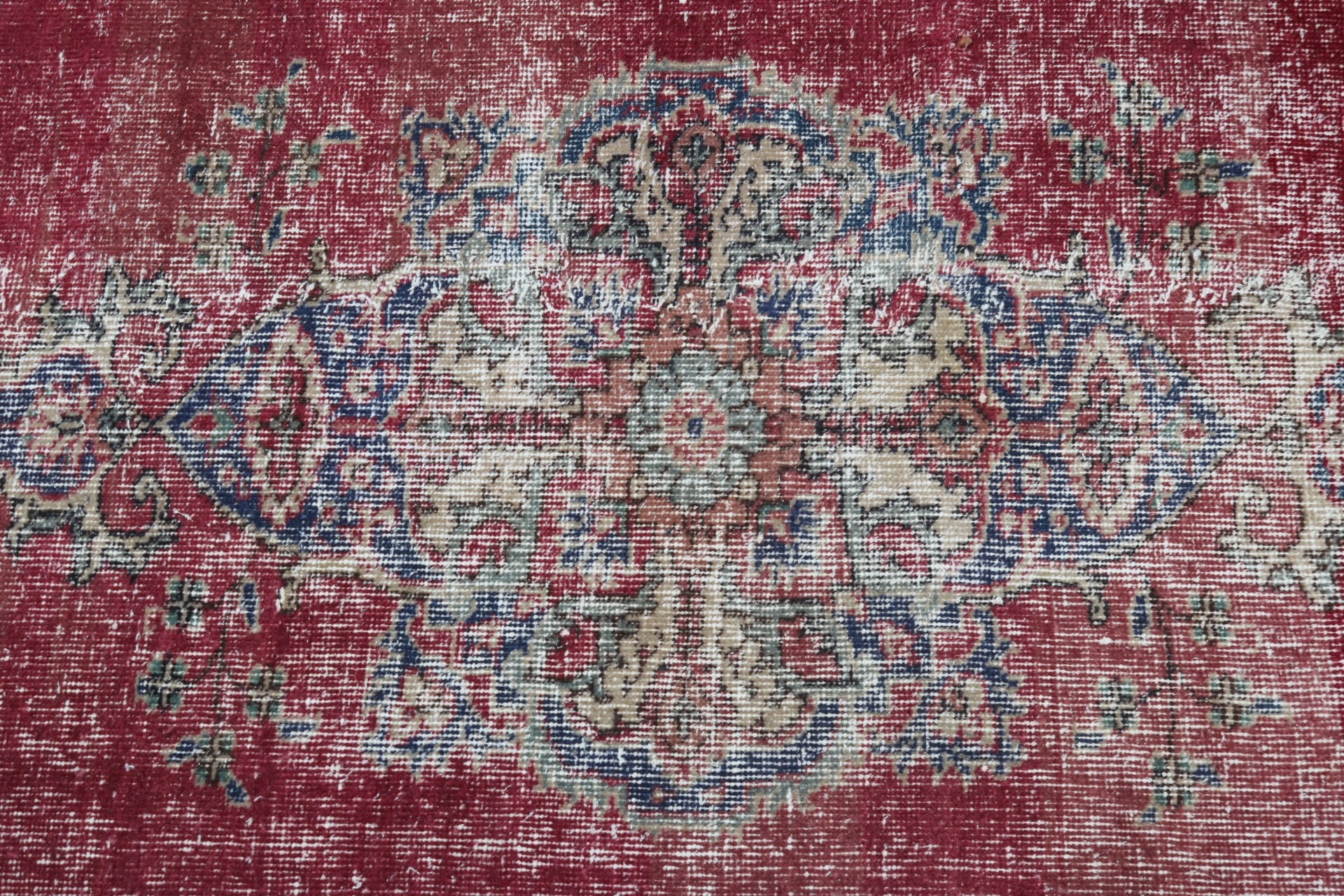 Türk Halısı, 2.6x3.1 ft Küçük Halılar, Kırmızı Oushak Halıları, Yatak Odası Halıları, El Dokuma Halıları, Banyo Halıları, Oryantal Halılar, Vintage Halı, Türkiye Halısı