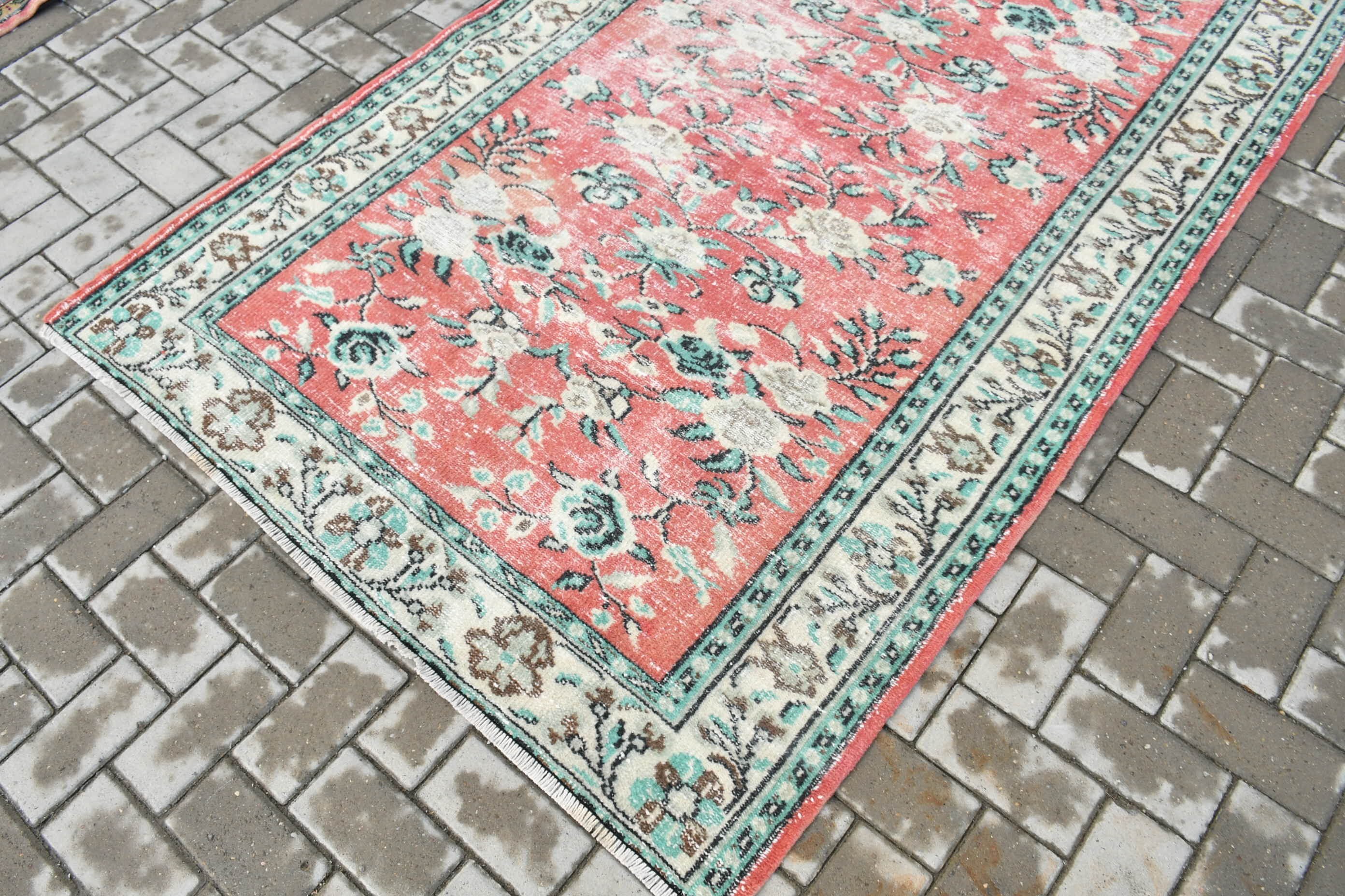 4.5x7.9 ft Area Rug, Antique Rug, Floor Rug, Home Decor Rugs, Turkish Rugs, Old Rugs, Vintage Rug, Rugs for Dining Room, Red Oriental Rug