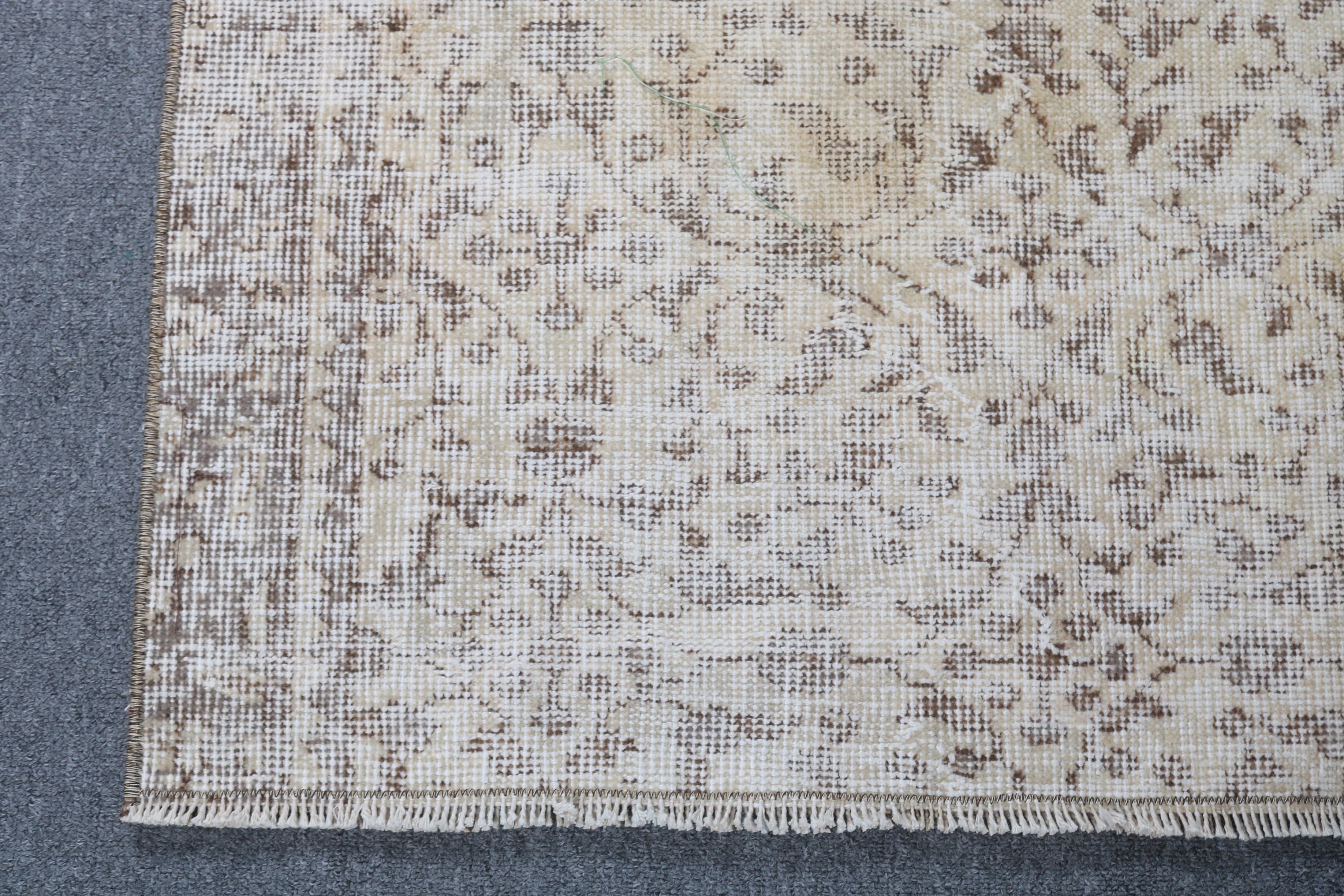 Flatweave Rug, 2.6x5.2 ft Small Rug, Luxury Rug, Small Boho Rug, Neutral Rugs, Turkish Rugs, Vintage Rug, Car Mat Rugs, Beige Geometric Rug