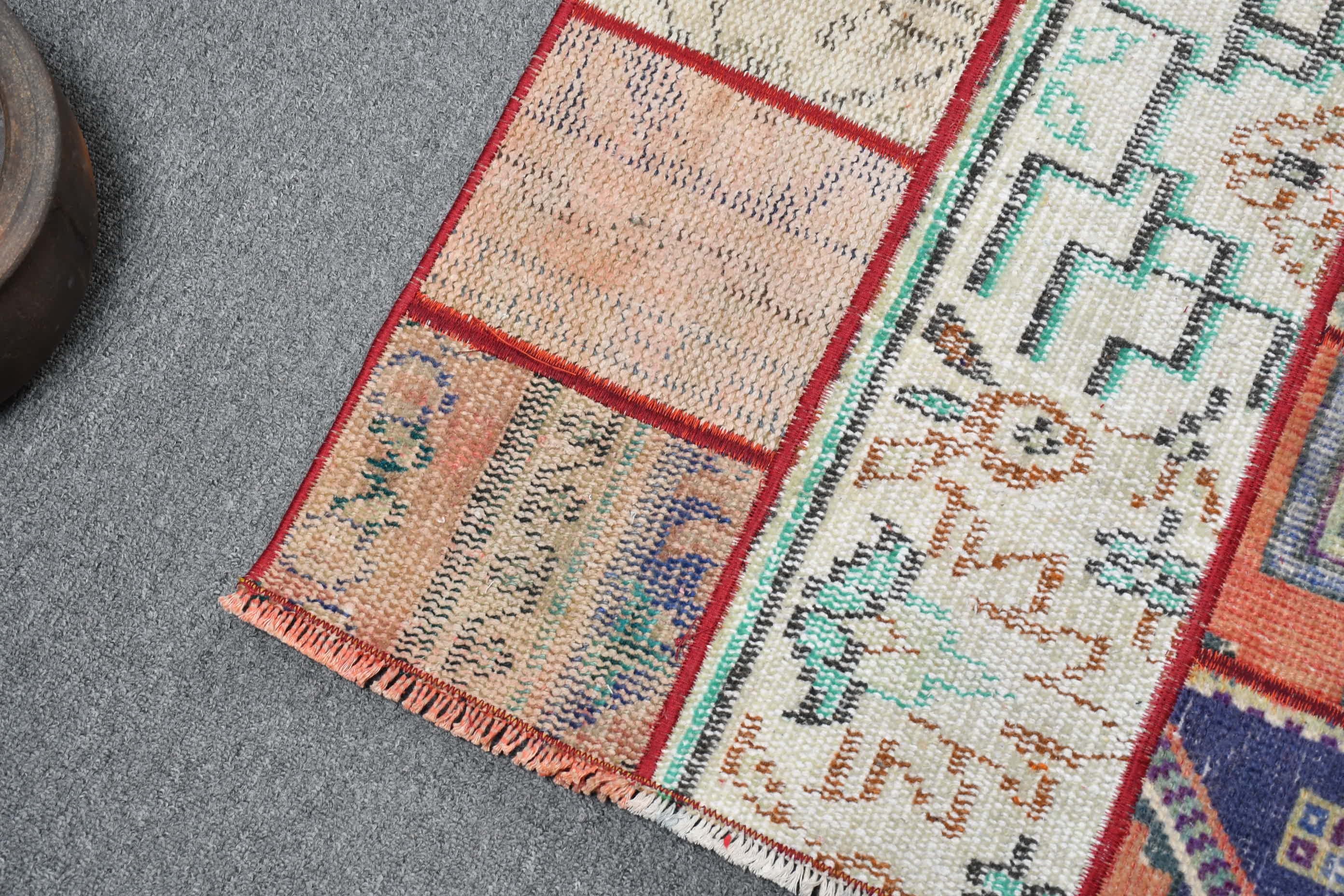 Kitchen Rugs, Tribal Rug, Door Mat Rug, Bedroom Rug, Vintage Rugs, Moroccan Rugs, 2.2x4.9 ft Small Rug, Turkish Rugs, Green Anatolian Rugs