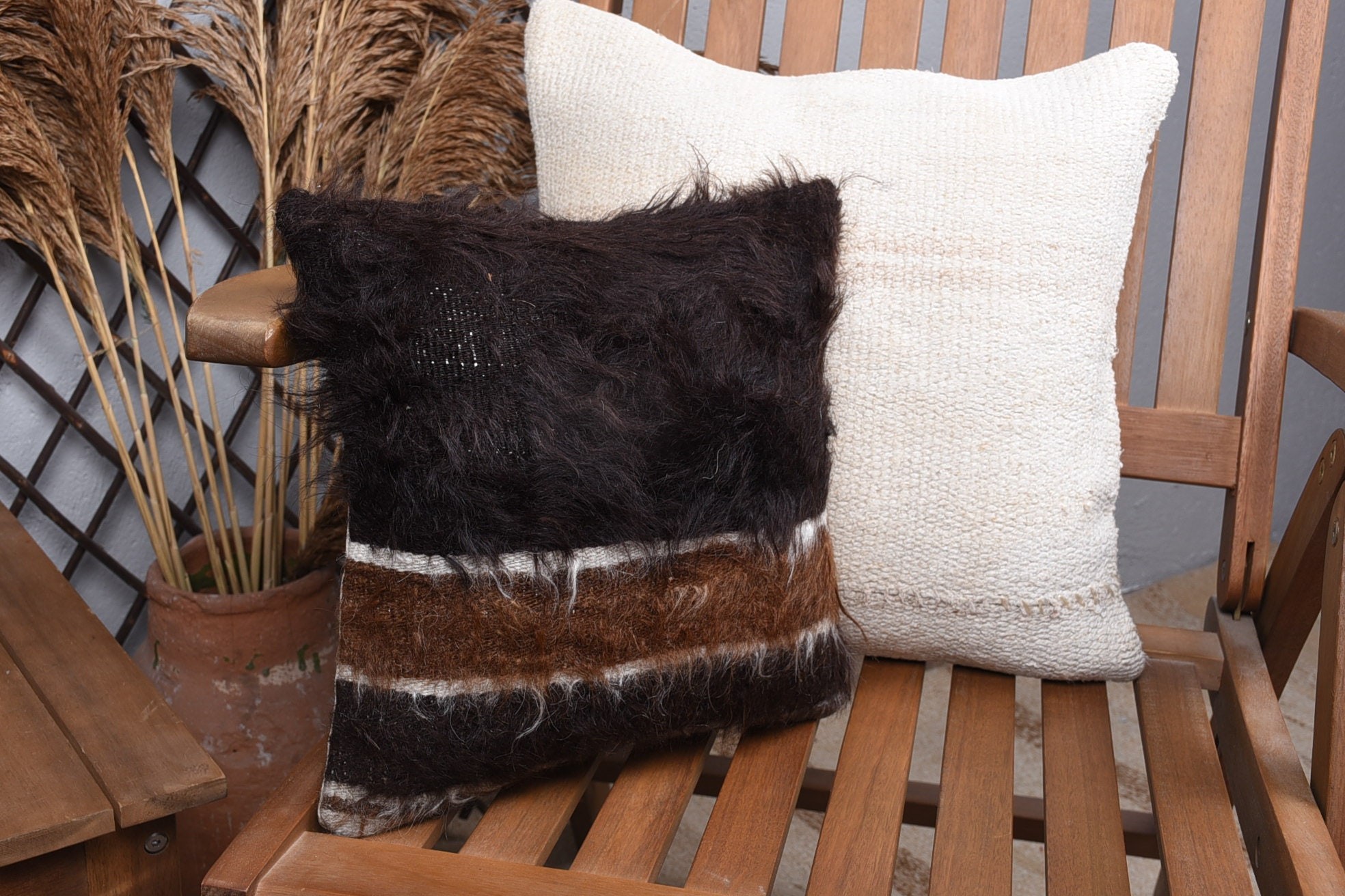 Home Decor Pillow, 12"x12" Black Pillow Sham, Outdoor Patio Pillow, Ethnical Kilim Rug Pillow, Accent Cushion, Interior Designer Pillow
