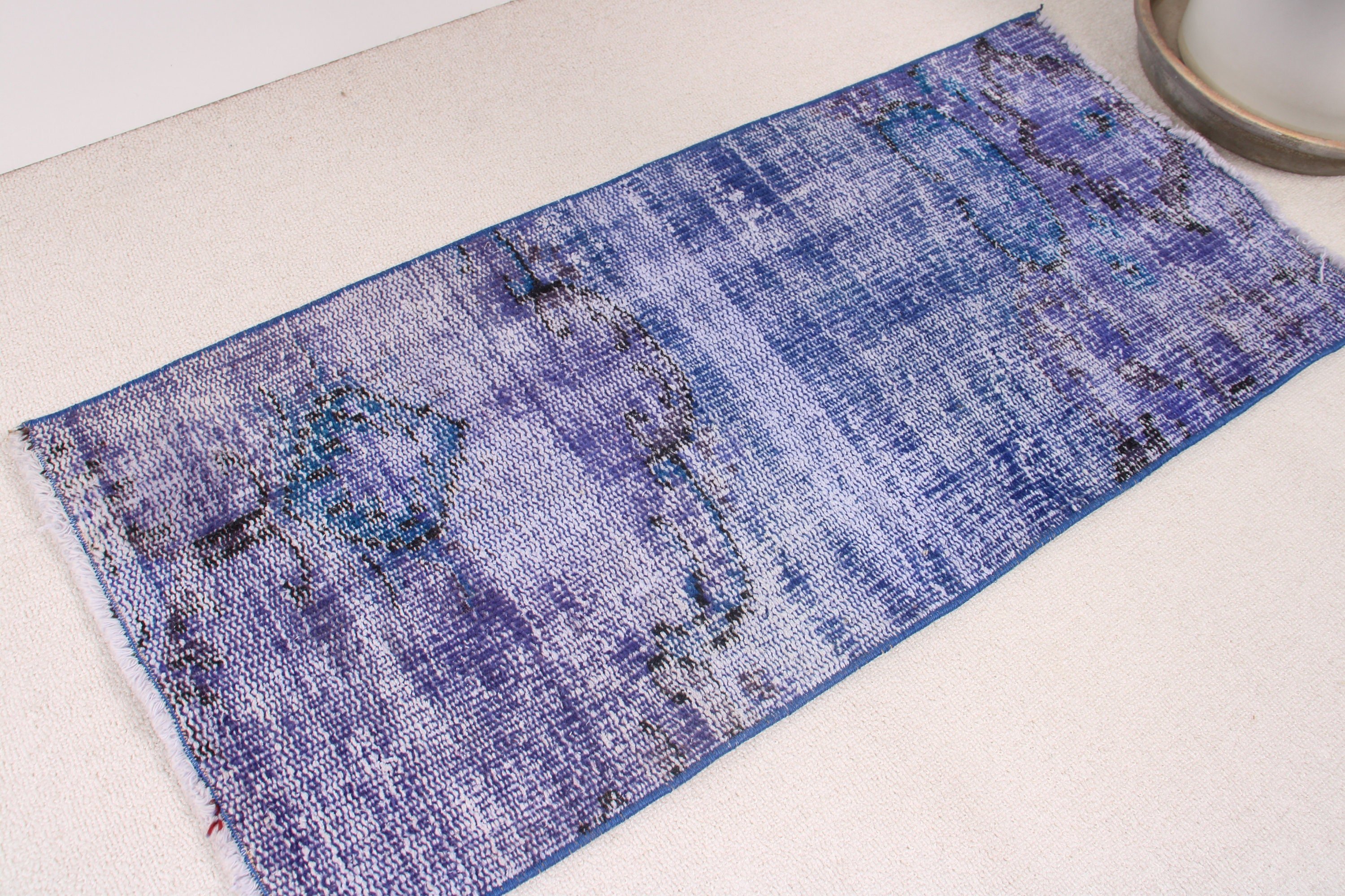 Small Boho Rug, Vintage Rugs, Door Mat Rugs, Turkish Rug, Handwoven Rug, 1.5x3.2 ft Small Rug, Purple Luxury Rug, Turkey Rugs, Antique Rugs