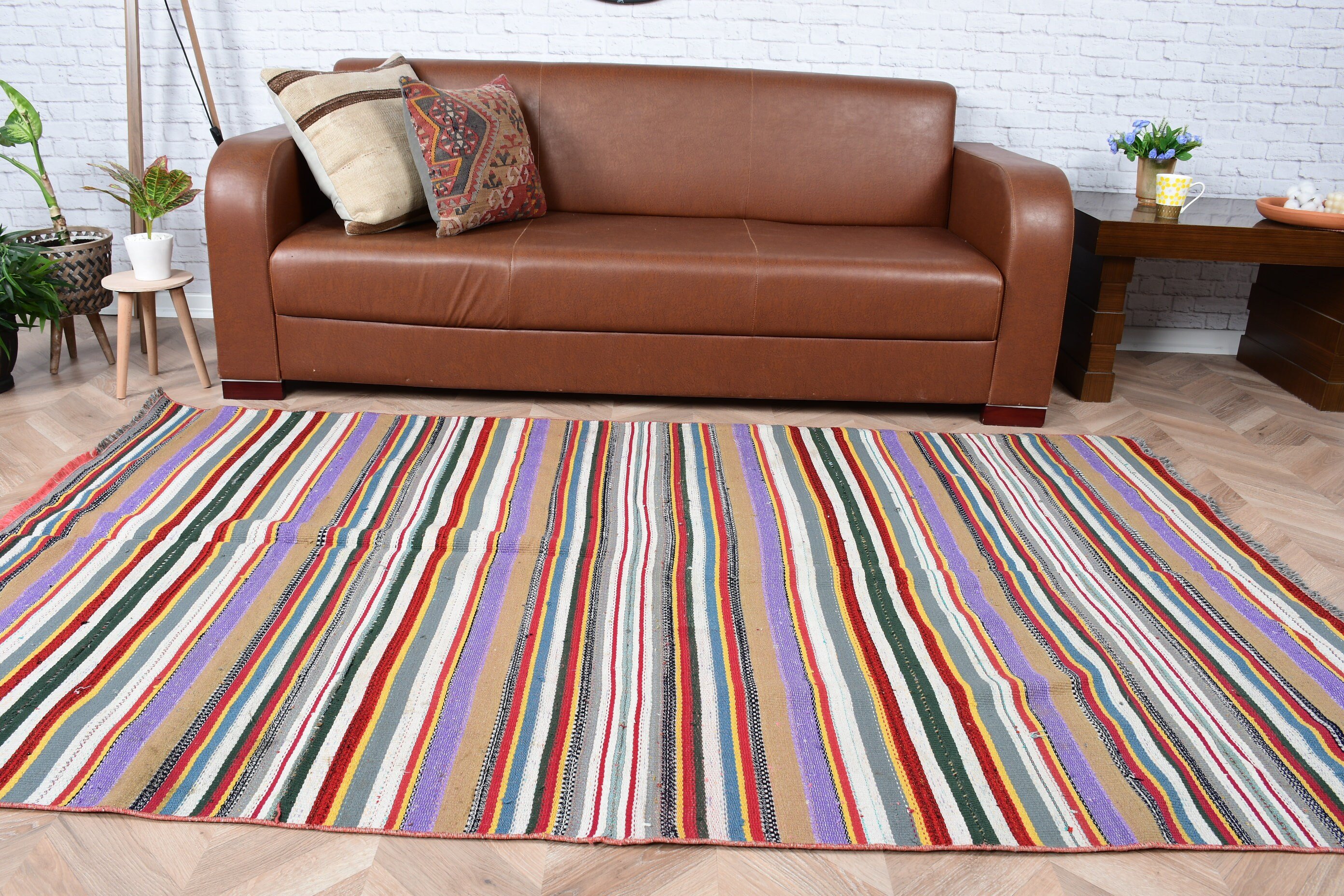 Nostaljik Kilim, Mutfak Kilim, Antre Kilim, Oturma Odası Kilim, 137x230 cm Oturma odası Kilim, Bej Zemin Kilim, Antik Kilim, Antre Kilim