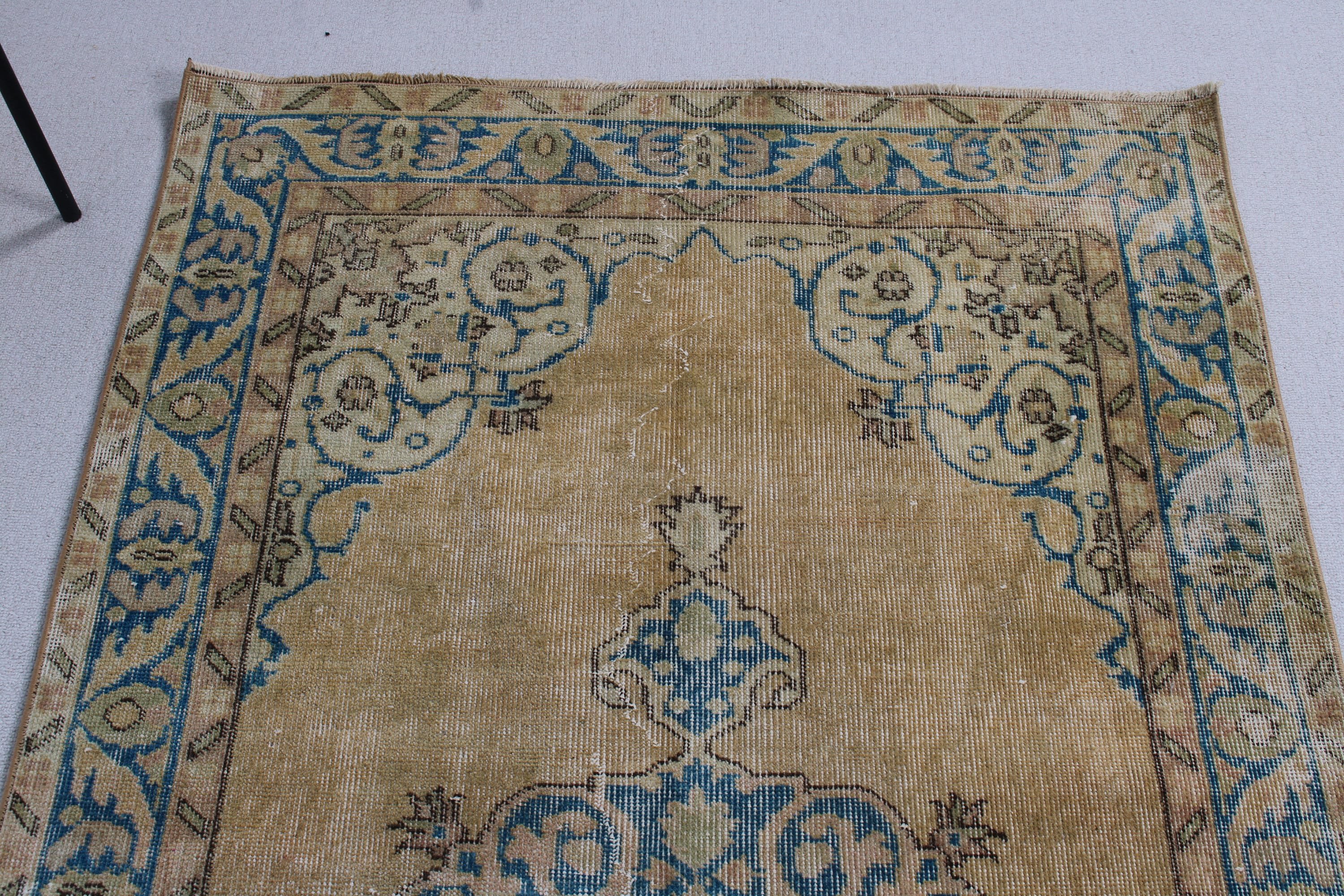 Bedroom Rug, 3.7x6.8 ft Area Rug, Neutral Rugs, Vintage Rugs, Bronze Moroccan Rugs, Turkish Rugs, Handmade Rug, Living Room Rug, Indoor Rug