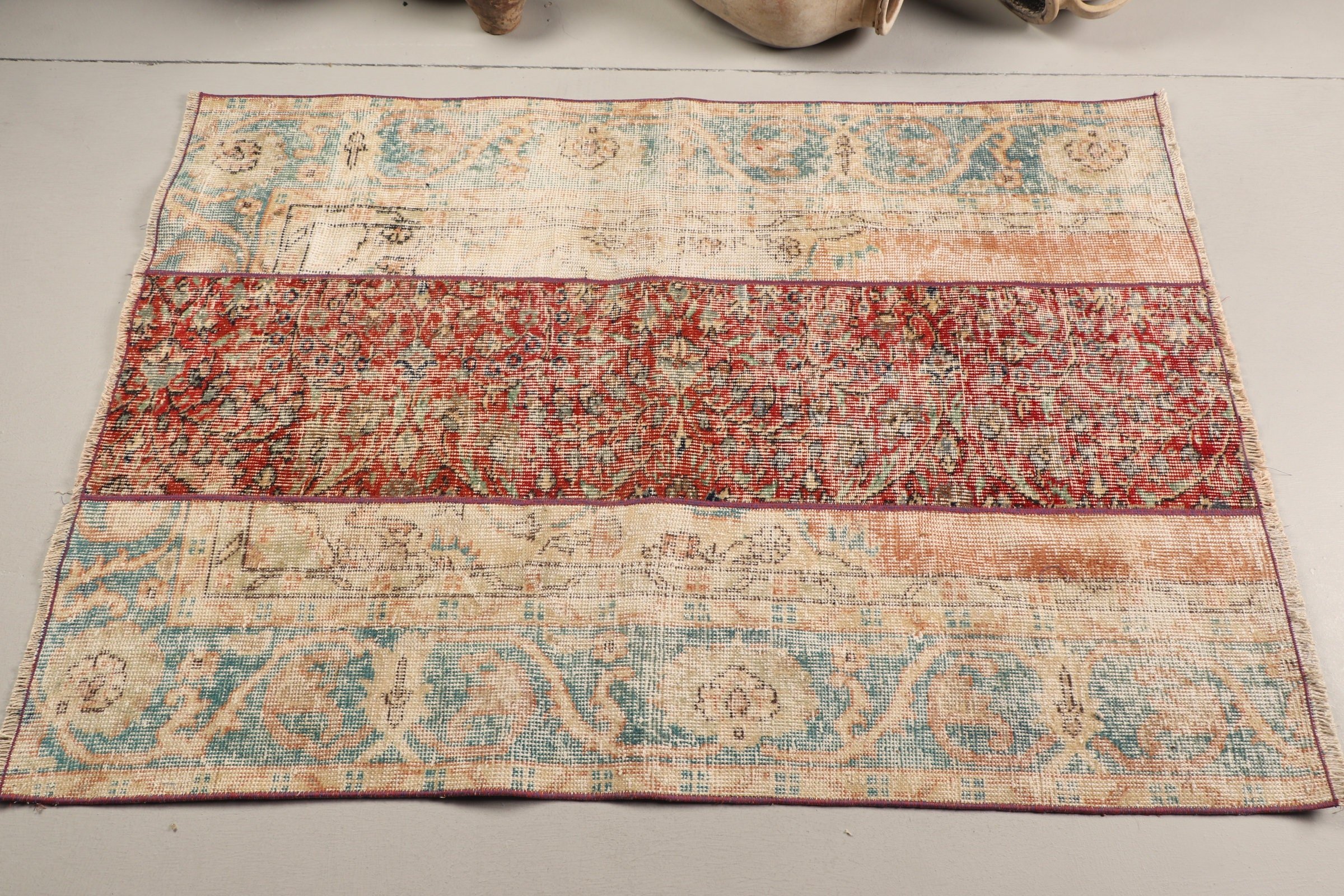 Beige  3.5x4.9 ft Accent Rug, Bedroom Rug, Kitchen Rug, Boho Rug, Rugs for Kitchen, Turkish Rugs, Entry Rug, Vintage Rug