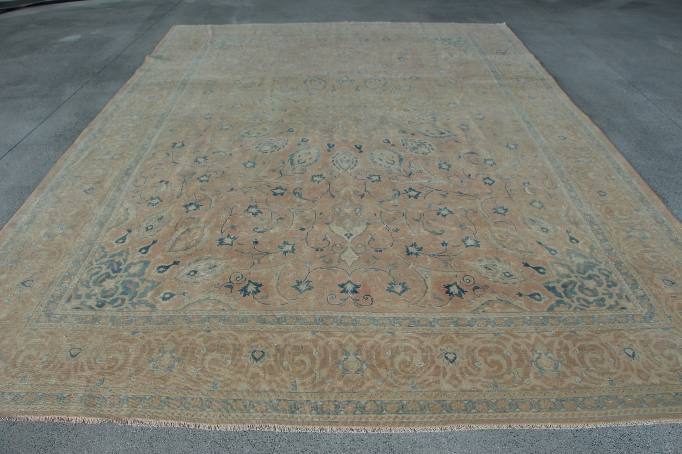 Organic Rugs, Handwoven Rug, Dining Room Rugs, Beige  9.5x13.3 ft Oversize Rugs, Turkish Rug, Vintage Rugs, Oriental Rug