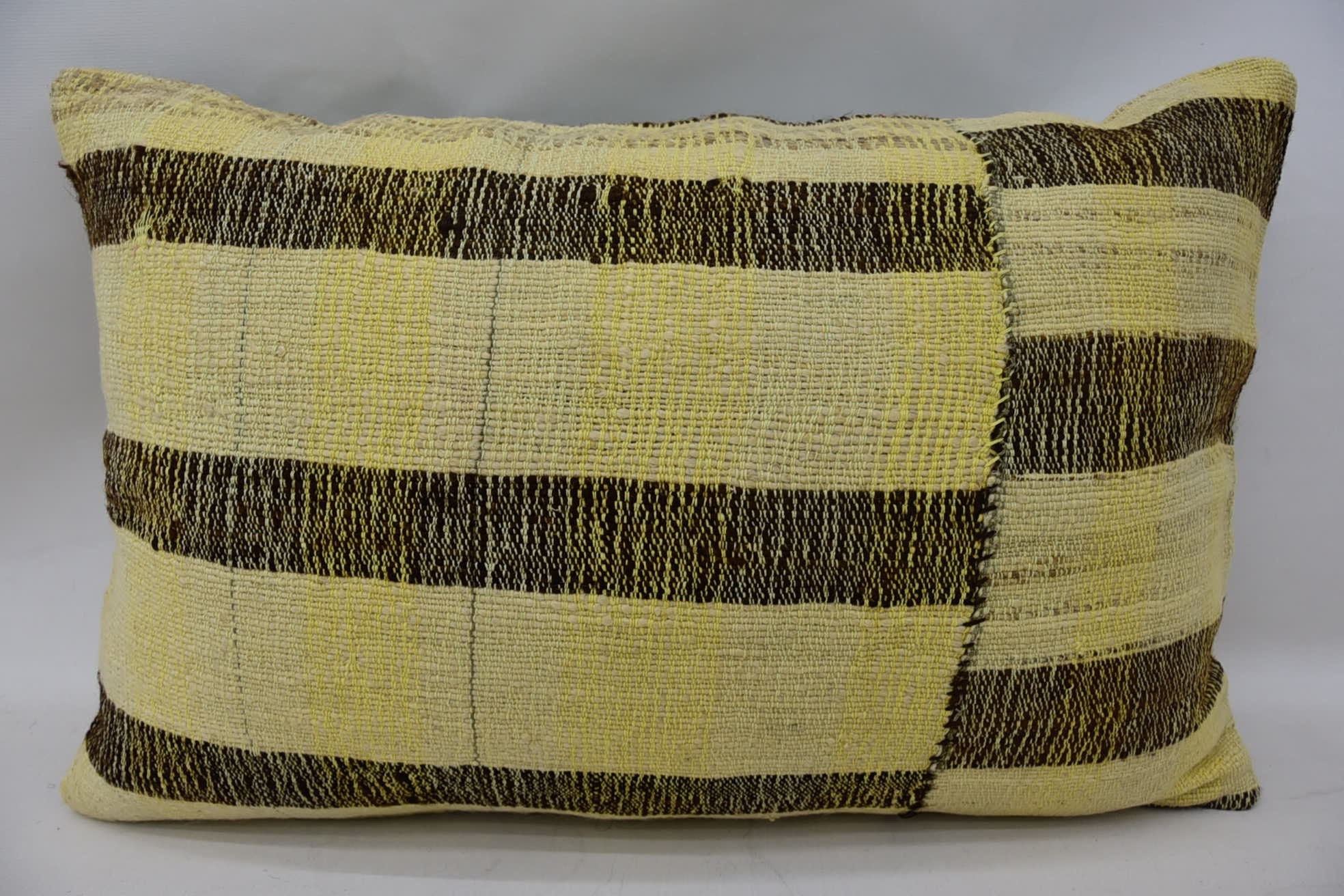 Gift Pillow, Pet Pillow Case, Sofa Bolster Pillow Cover, Turkish Kilim Pillow, 16"x24" Beige Pillow Cover, Boho Pillow Sham Cover