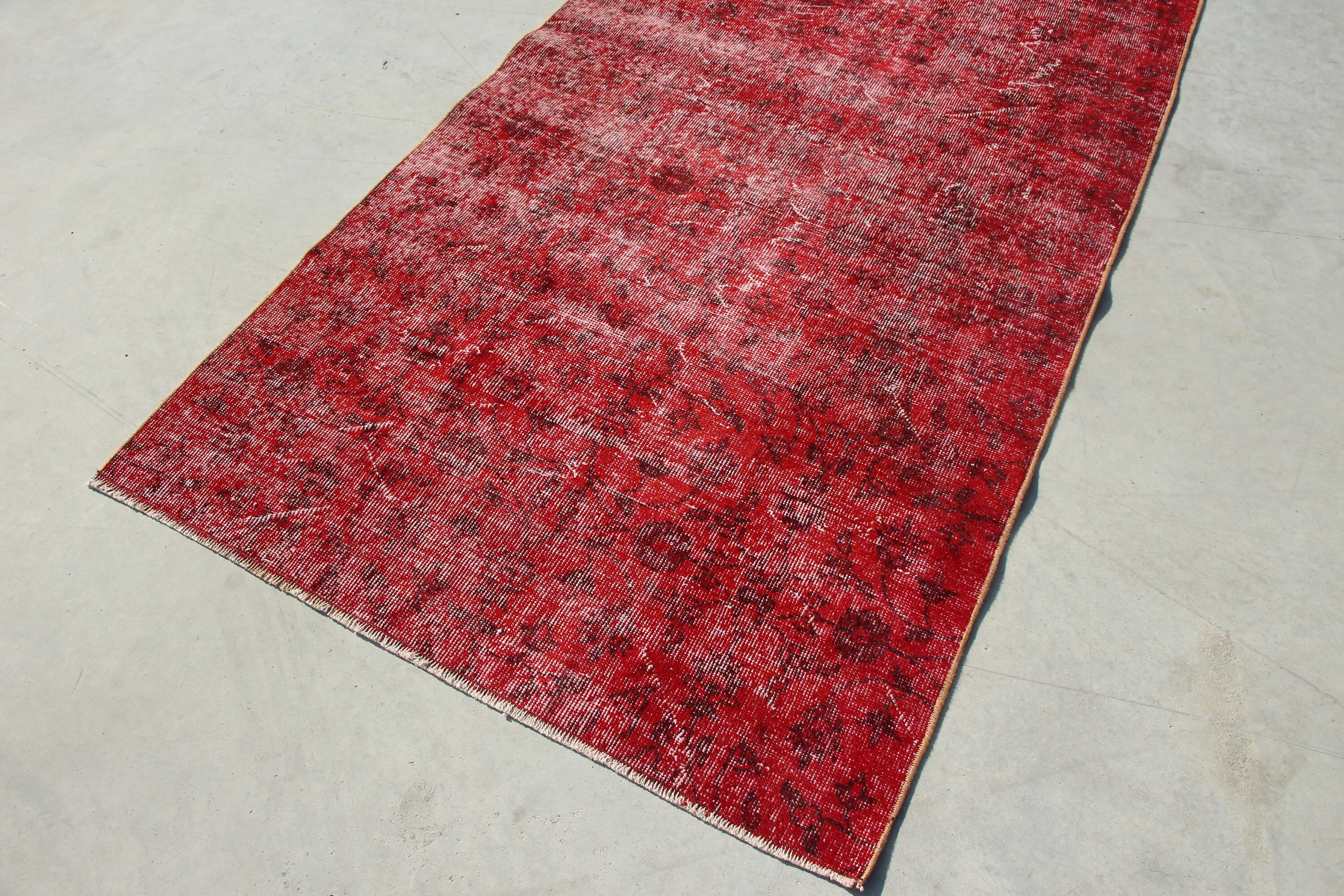 Nursery Rug, Vintage Decor Rug, Rugs for Area, Vintage Rug, Cool Rugs, Turkish Rug, Red  3.7x6.6 ft Area Rugs