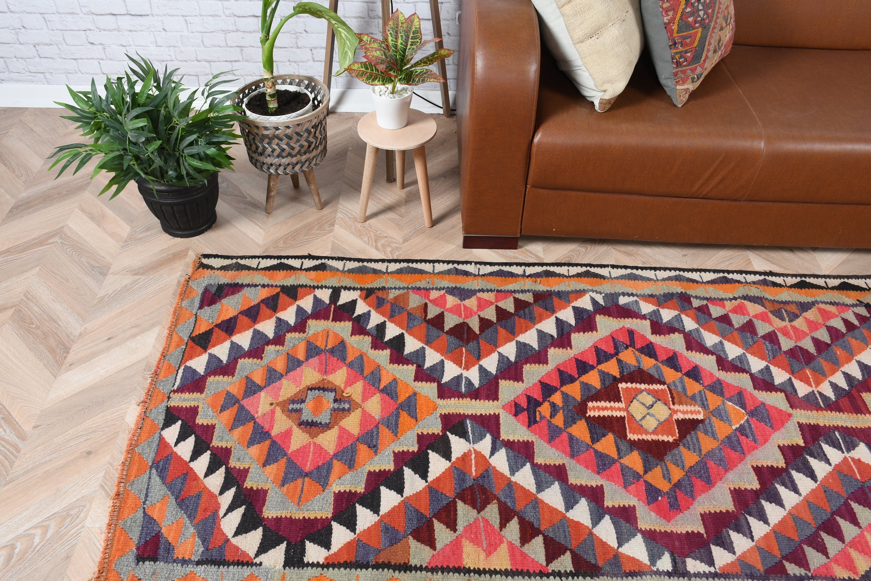 Oushak Halıları, Kilim, Mor Oryantal Halı, Merdiven Halıları, 3,2x10,5 ft Yolluk Halıları, Türk Halısı, Koridor Halıları, Anadolu Halısı, Vintage Halılar