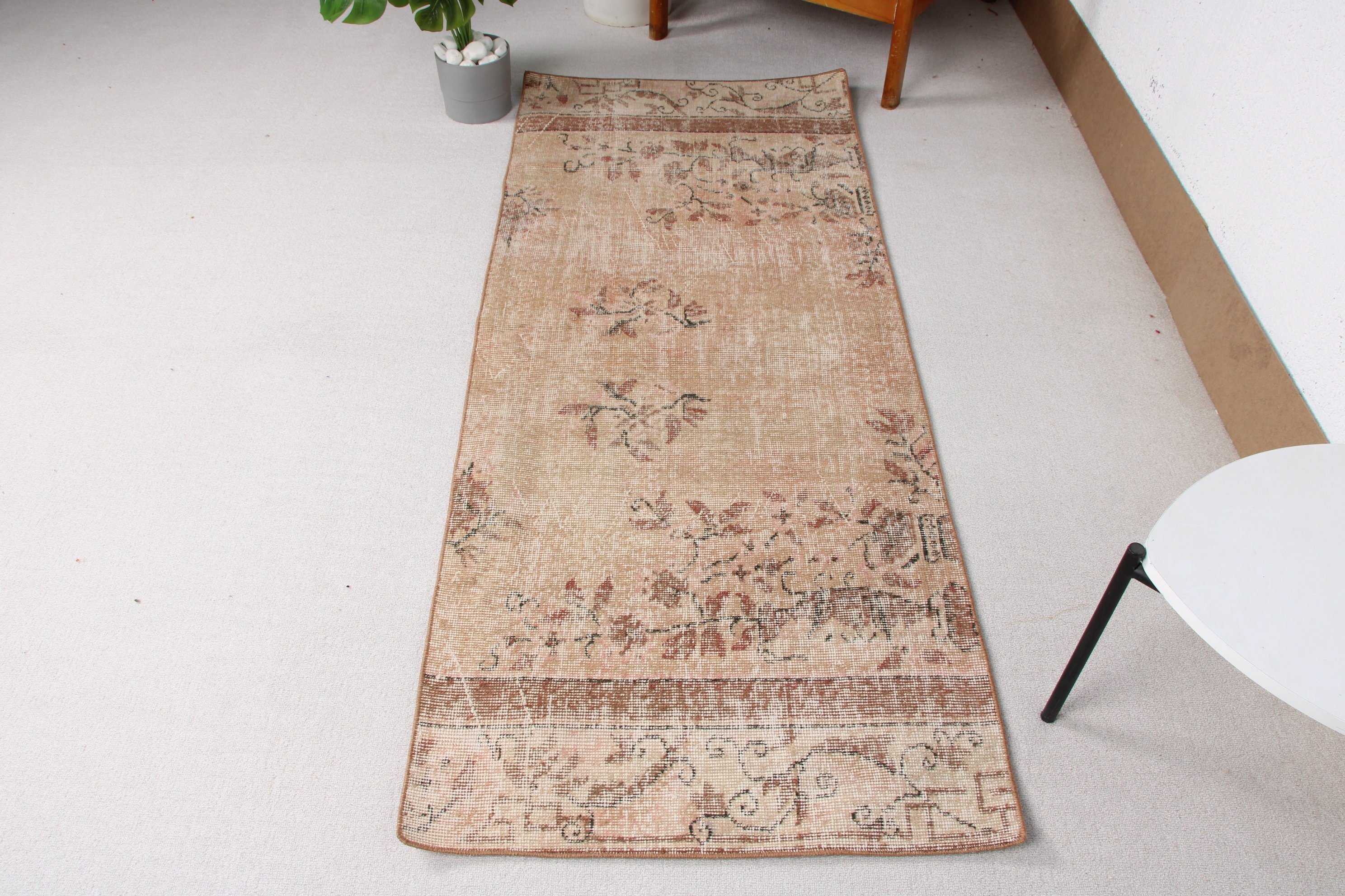 Entry Rugs, Flatweave Rugs, Handmade Rug, Vintage Rugs, Bedroom Rug, Turkish Rug, Beige Statement Rug, 2.5x6.1 ft Accent Rug, Cool Rugs