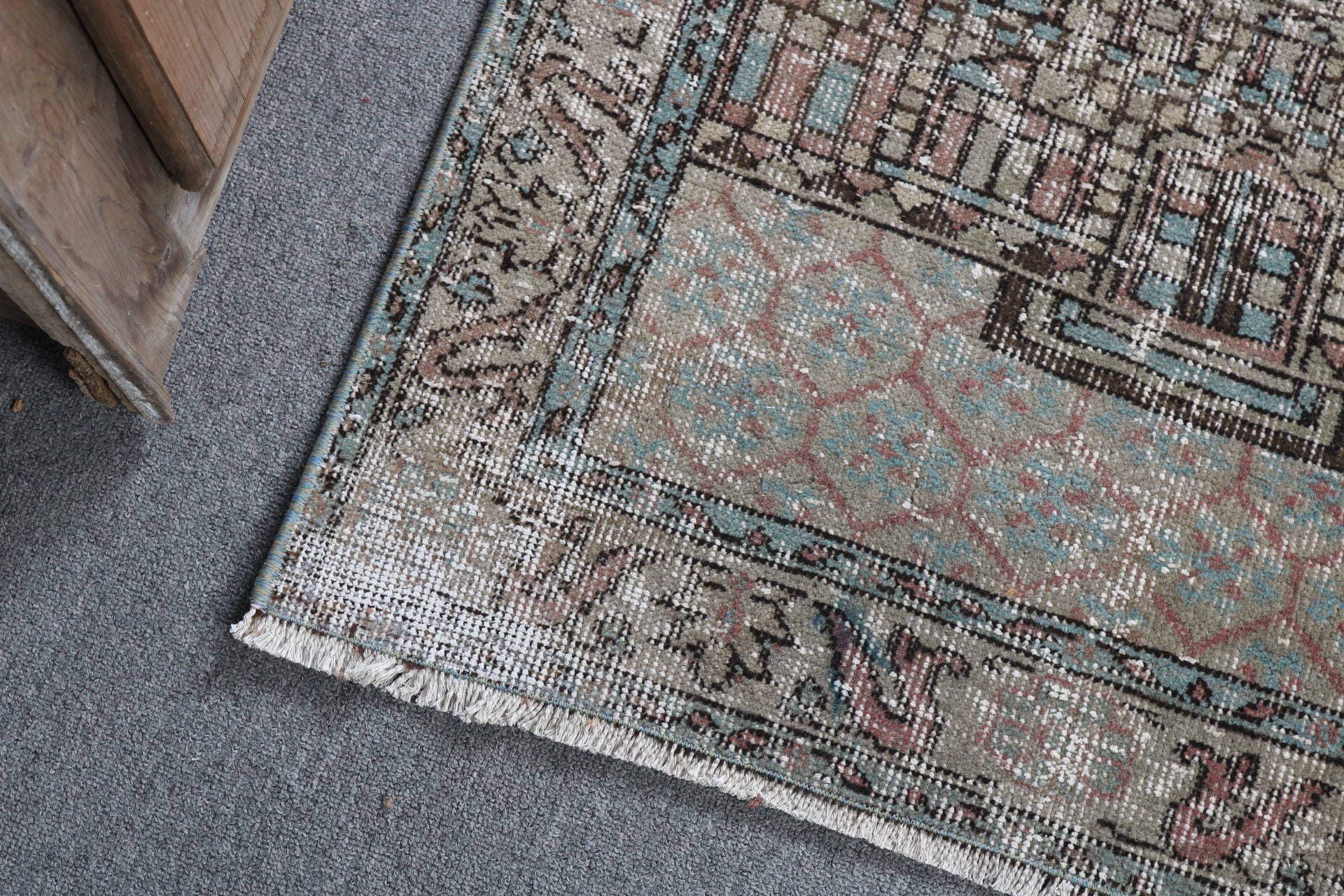 Bohemian Rug, Nursery Rug, Bedroom Rug, Vintage Rug, Brown Geometric Rug, Moroccan Rug, Geometric Rug, 2.4x3.4 ft Small Rugs, Turkish Rug