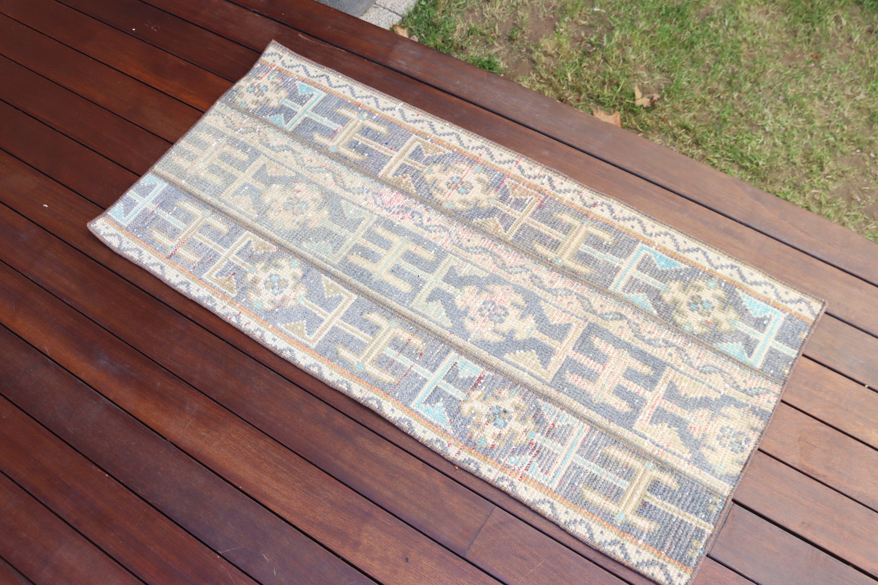 Small Boho Rugs, Blue Luxury Rug, Kitchen Rug, Rugs for Bath, 1.8x3.9 ft Small Rug, Turkish Rugs, Car Mat Rugs, Vintage Rug