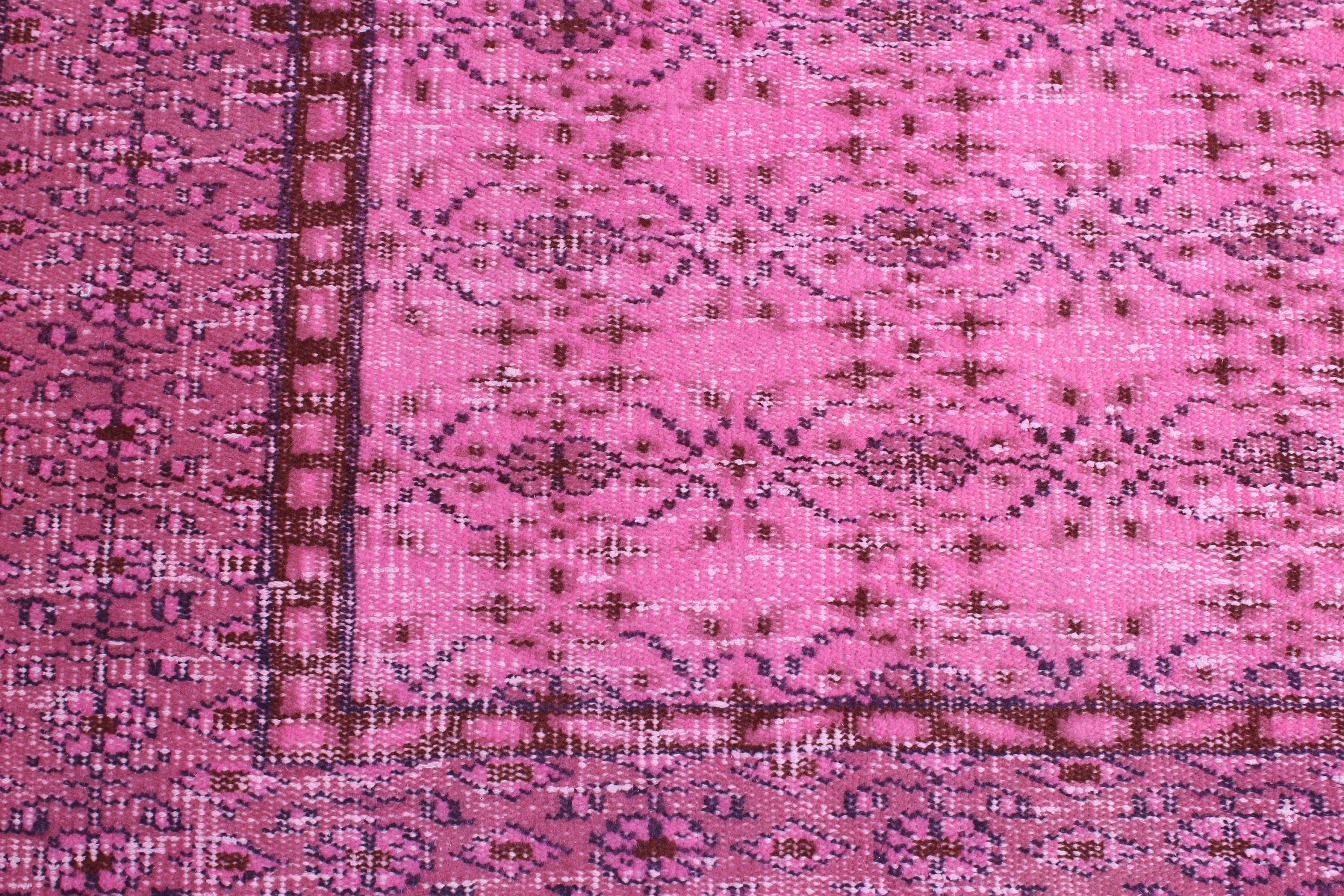 Vintage Rug, Bedroom Rug, Turkish Rug, Pink Antique Rugs, Handwoven Rug, Large Boho Rugs, Large Oushak Rugs, 5.9x8.4 ft Large Rug