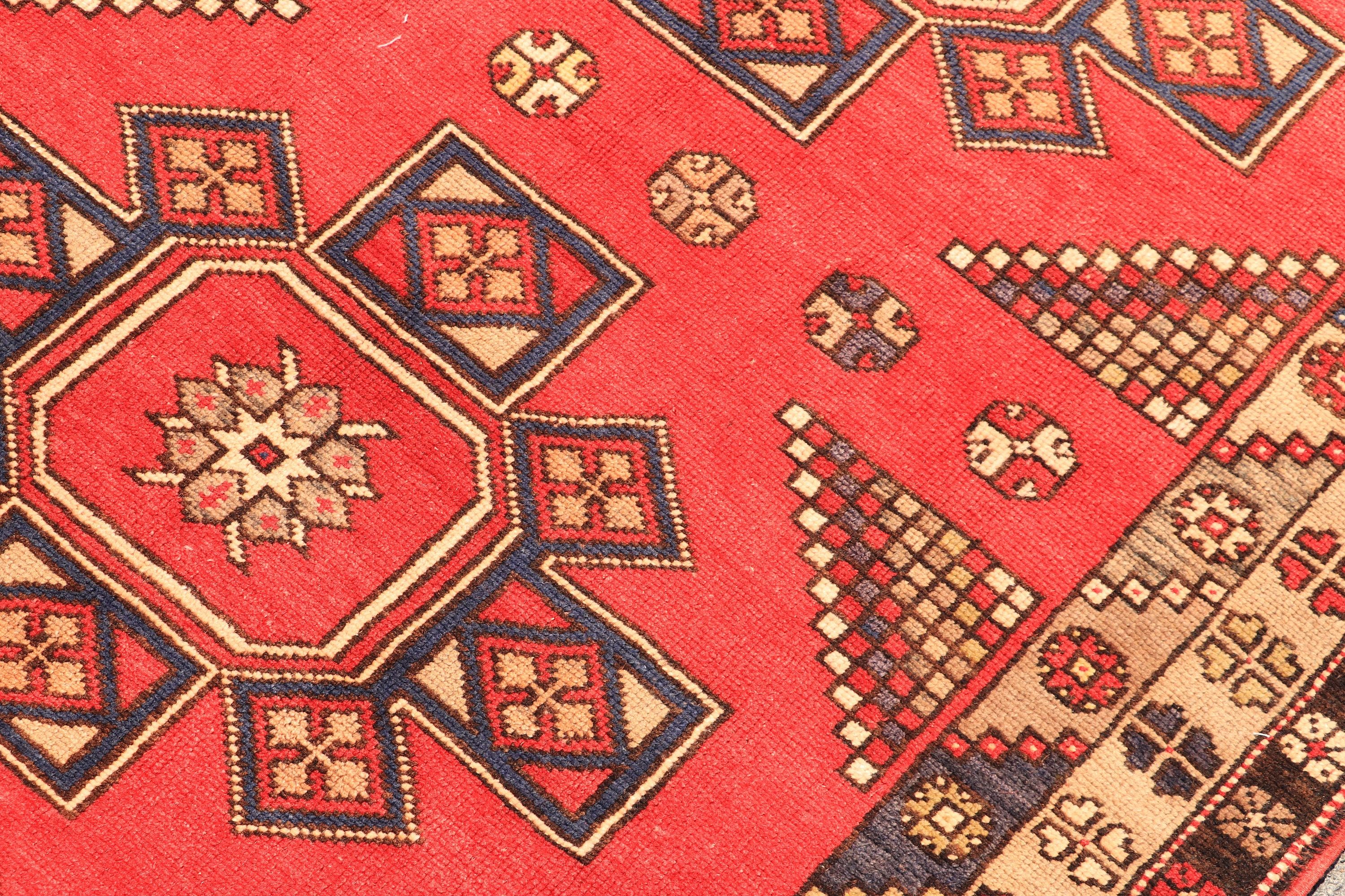 Antique Rug, Bedroom Rugs, 3.6x5.5 ft Accent Rug, Kitchen Rug, Designer Rug, Turkish Rugs, Red Moroccan Rug, Oriental Rugs, Vintage Rug