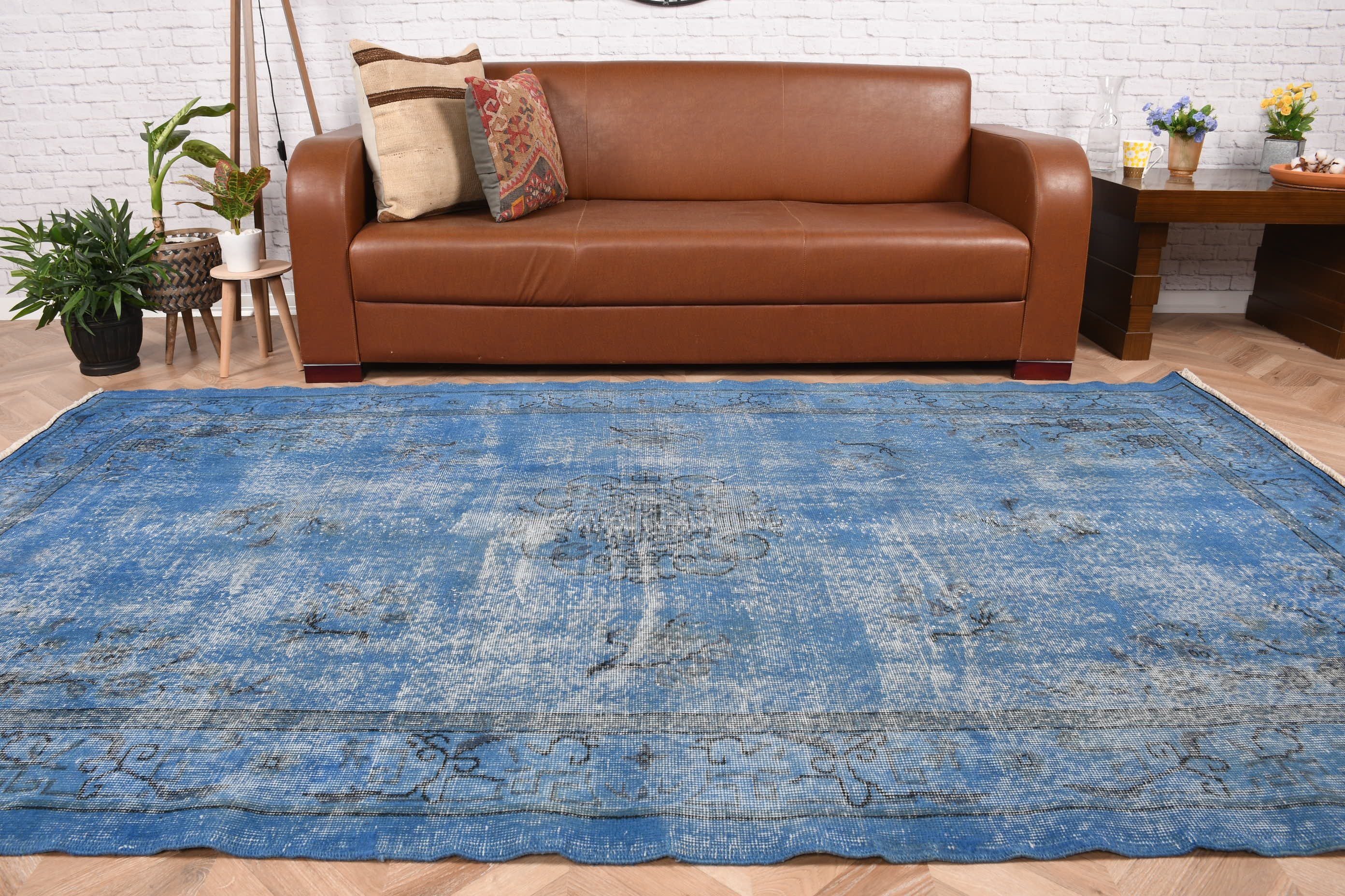 Vintage Rugs, Nomadic Rug, Turkish Rug, Moroccan Rug, Blue Home Decor Rug, Living Room Rug, Anatolian Rug, 5.4x9 ft Large Rug, Bedroom Rug