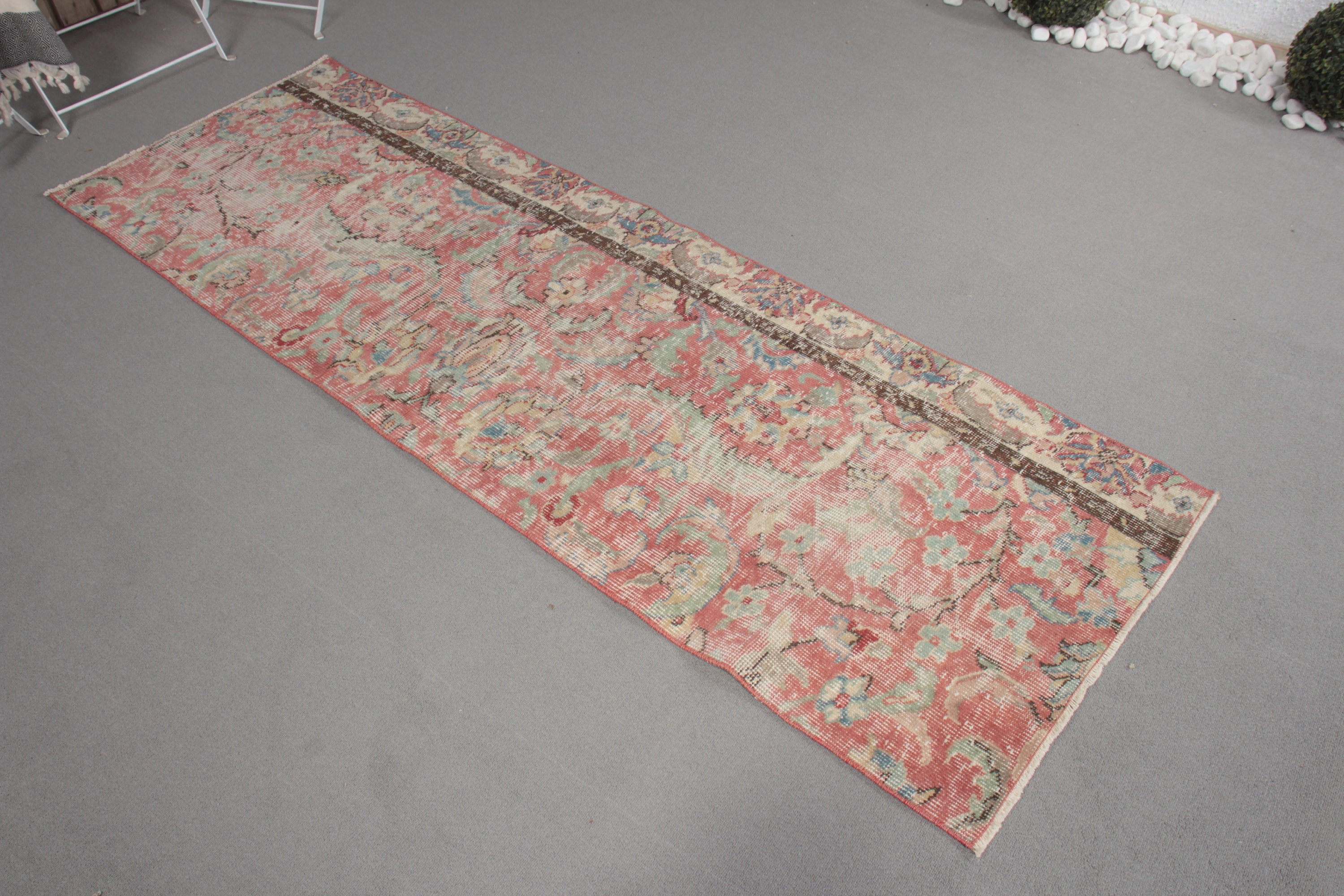 Oushak Rug, Kitchen Rugs, Floor Rugs, Turkish Rugs, Home Decor Rug, Corridor Rug, Vintage Rugs, 2.4x7.1 ft Runner Rug, Red Boho Rugs