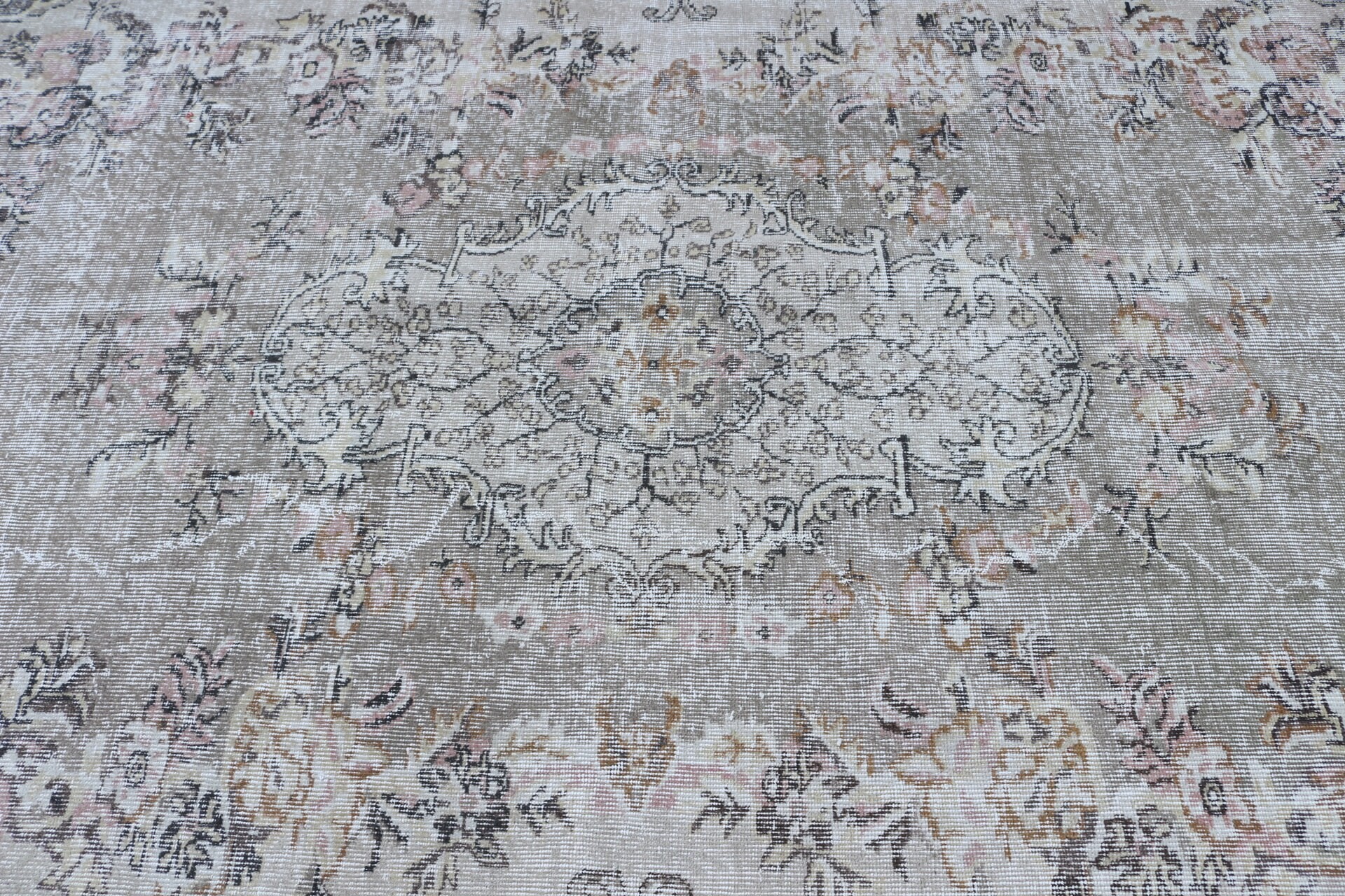 Vintage Halı, Yün Halı, Salon Halıları, Türk Halısı, Salon Halısı, Yatak Odası Halısı, Antika Halı, Bej Ev Dekor Halıları, 5.7x10 ft Büyük Halı