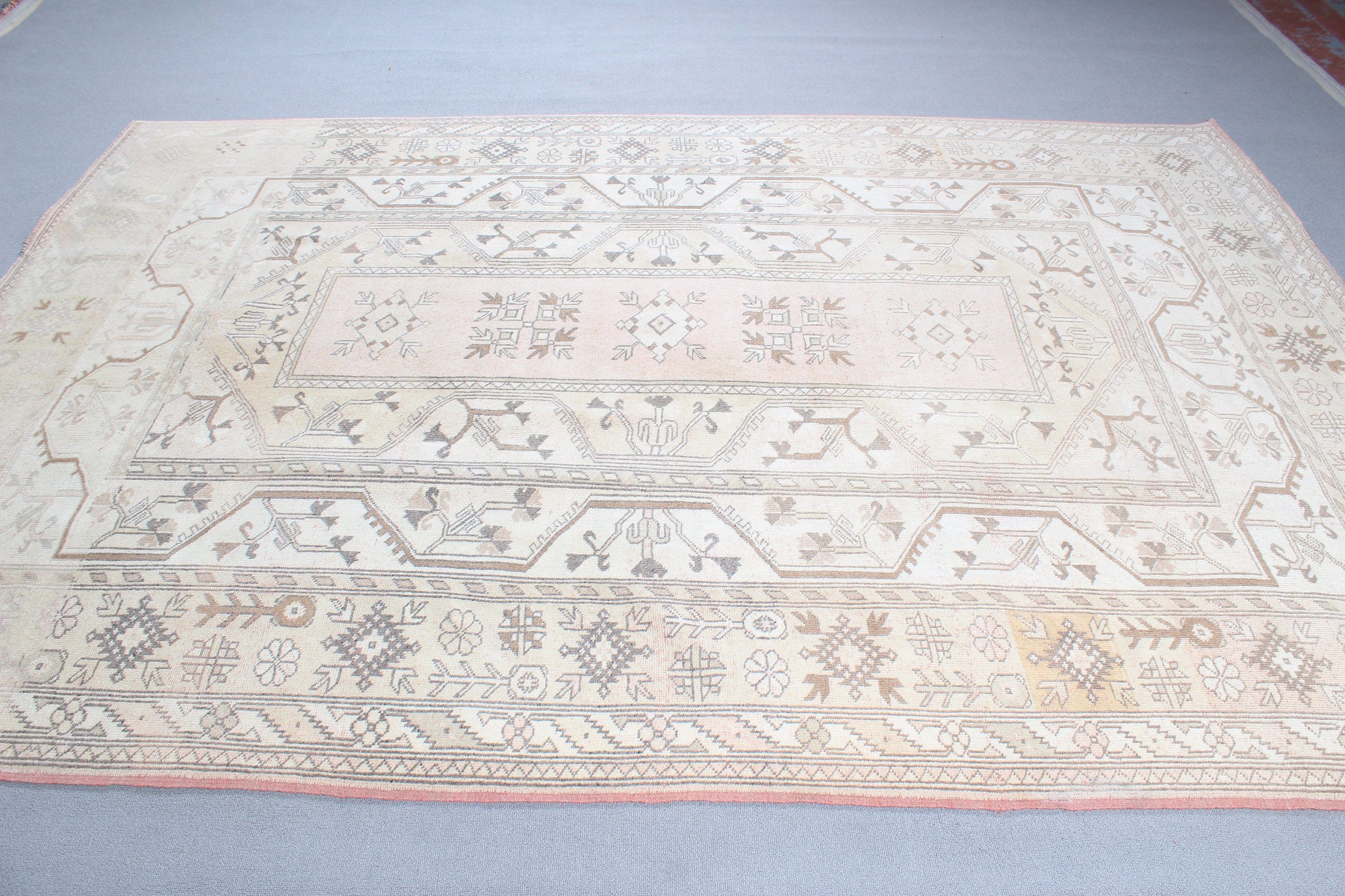 Bedroom Rug, Moroccan Rug, Beige Kitchen Rugs, Tribal Rug, Large Vintage Rugs, Modern Rug, 6.6x9.7 ft Large Rugs, Turkish Rug, Vintage Rugs