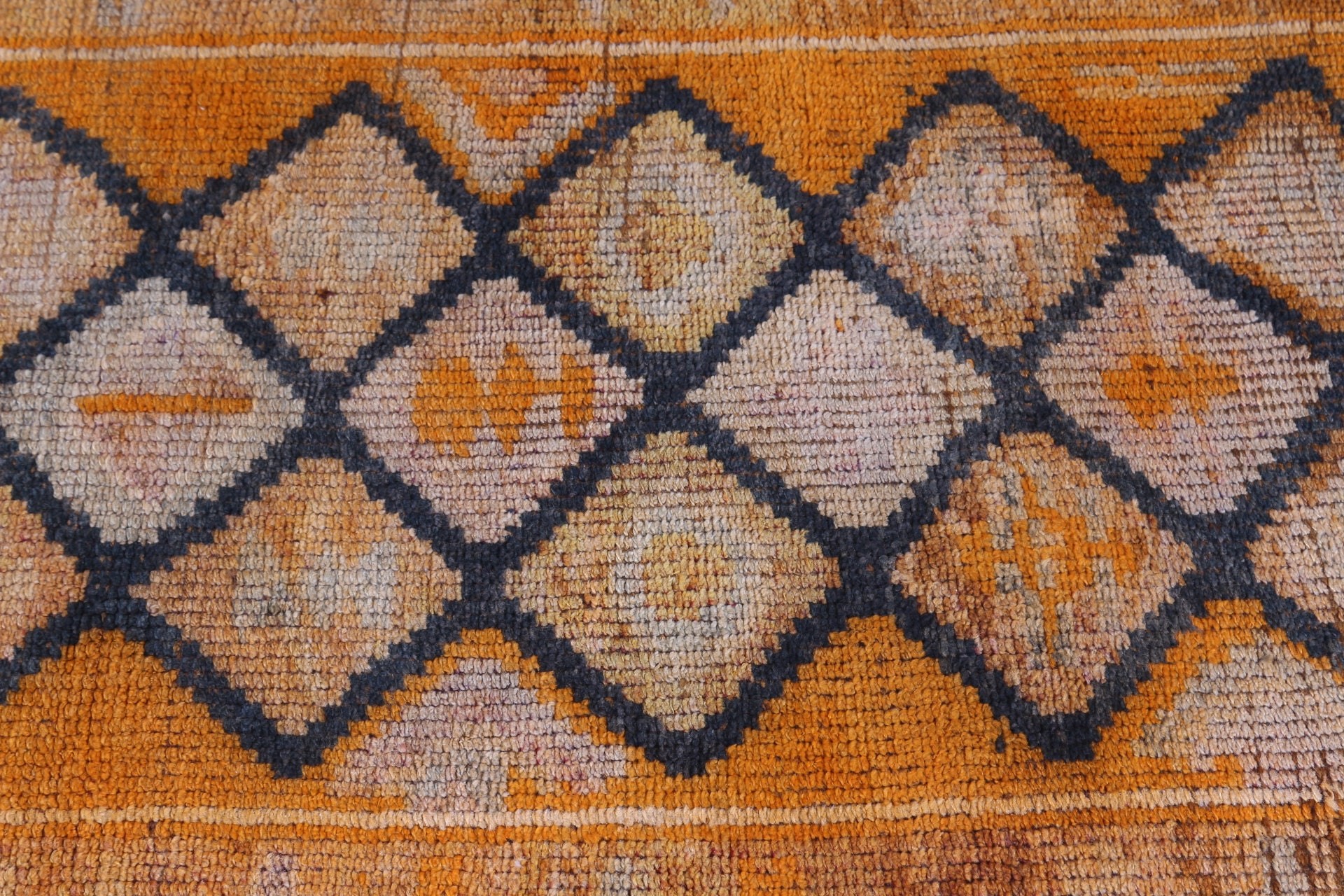 Turkish Rug, Vintage Rug, Antique Rugs, 2.5x11.3 ft Runner Rugs, Retro Rugs, Anatolian Rug, Orange Antique Rug, Stair Rugs, Corridor Rugs