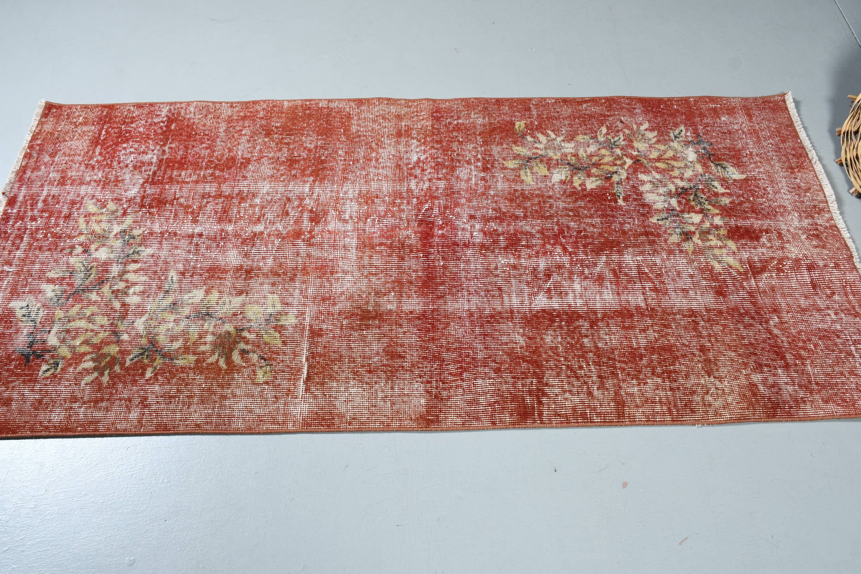 3x6.2 ft Accent Rug, Vintage Rug, Bedroom Rugs, Turkish Rug, Red Home Decor Rugs, Nursery Rugs, Oriental Rug, Natural Rug