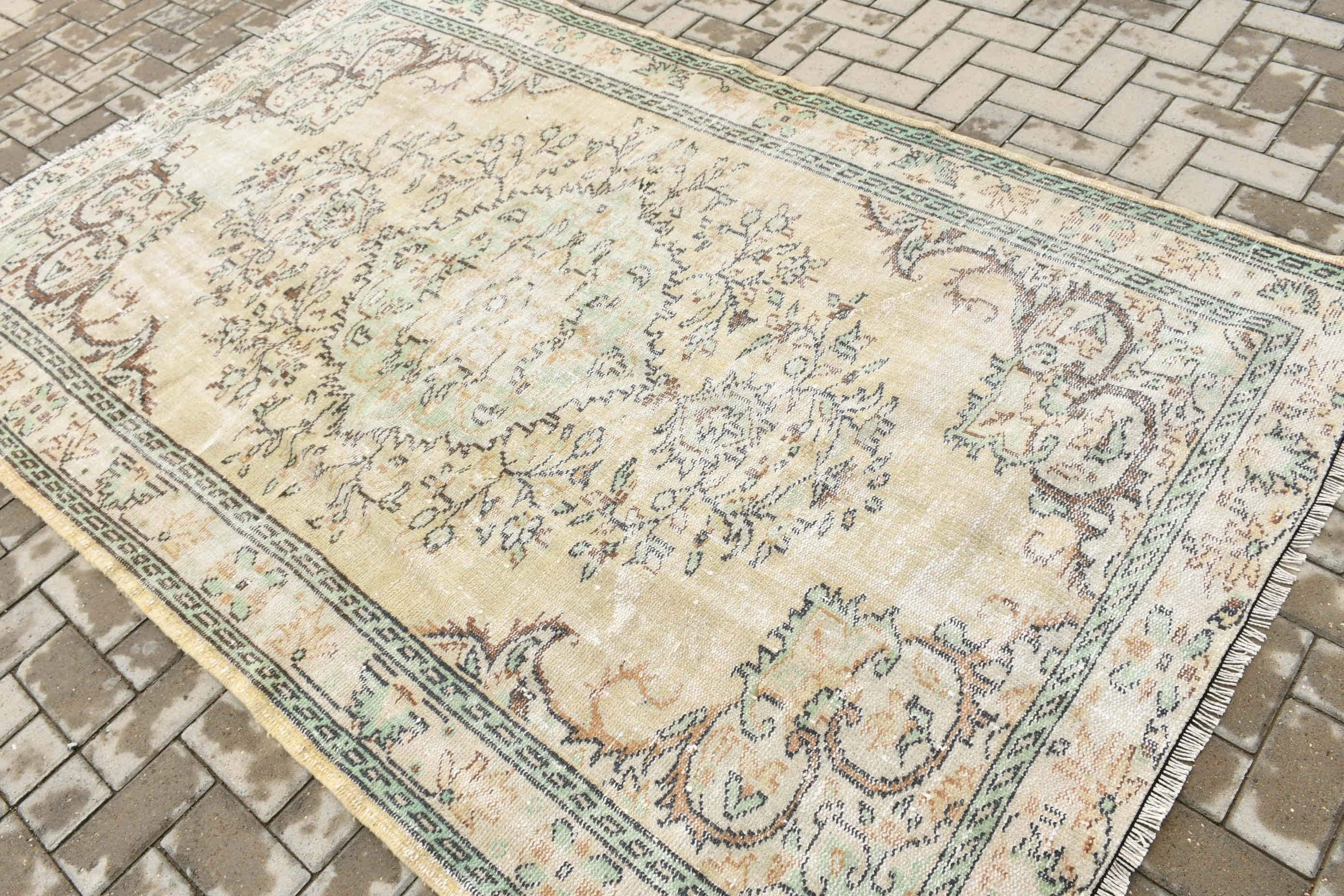 Turkish Rug, Dining Room Rug, Living Room Rug, Rugs for Salon, Bedroom Rug, Vintage Rug, Cool Rug, 5.3x8.3 ft Large Rugs, Green Floor Rugs