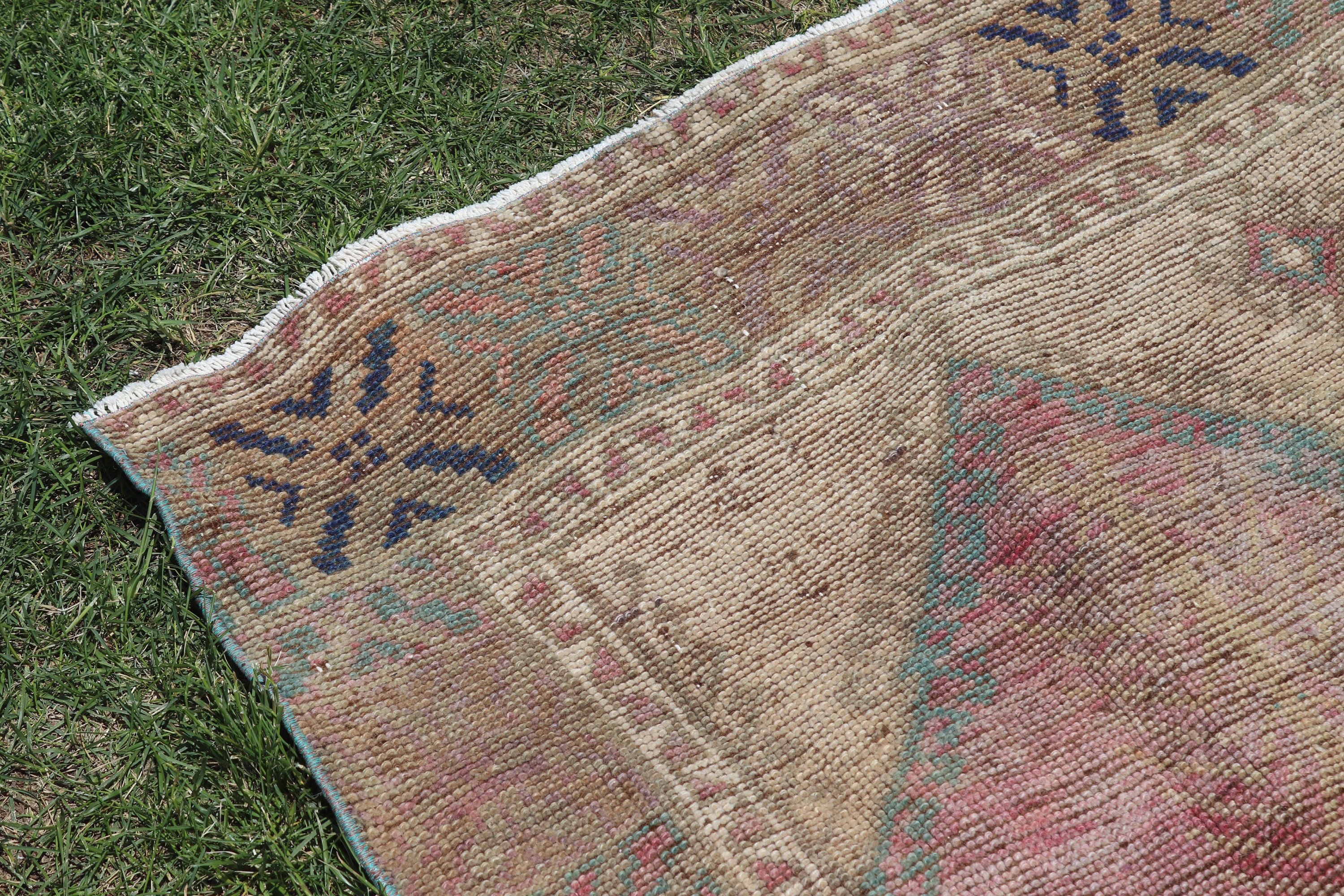 5x11.5 ft Large Rug, Pink Geometric Rug, Vintage Rug, Cool Rugs, Aesthetic Rug, Turkish Rug, Dining Room Rugs, Antique Rug, Large Boho Rugs