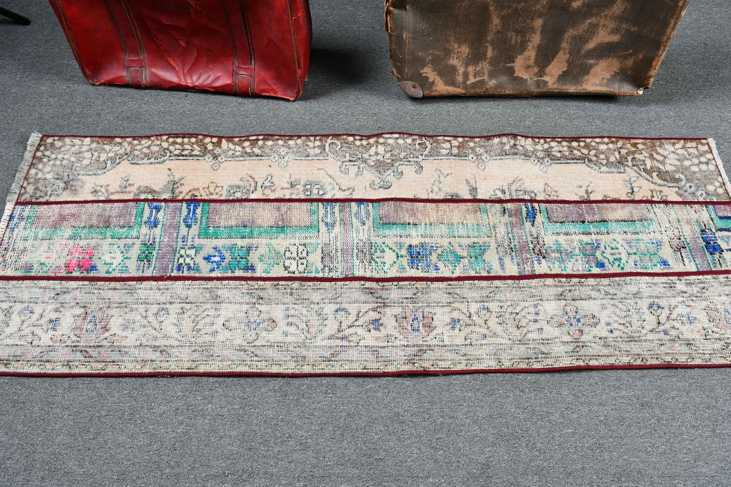 Kitchen Rugs, Vintage Rugs, Dorm Rugs, Green Home Decor Rug, Corridor Rugs, 2.2x6.2 ft Runner Rugs, Oriental Rug, Antique Rugs, Turkish Rug