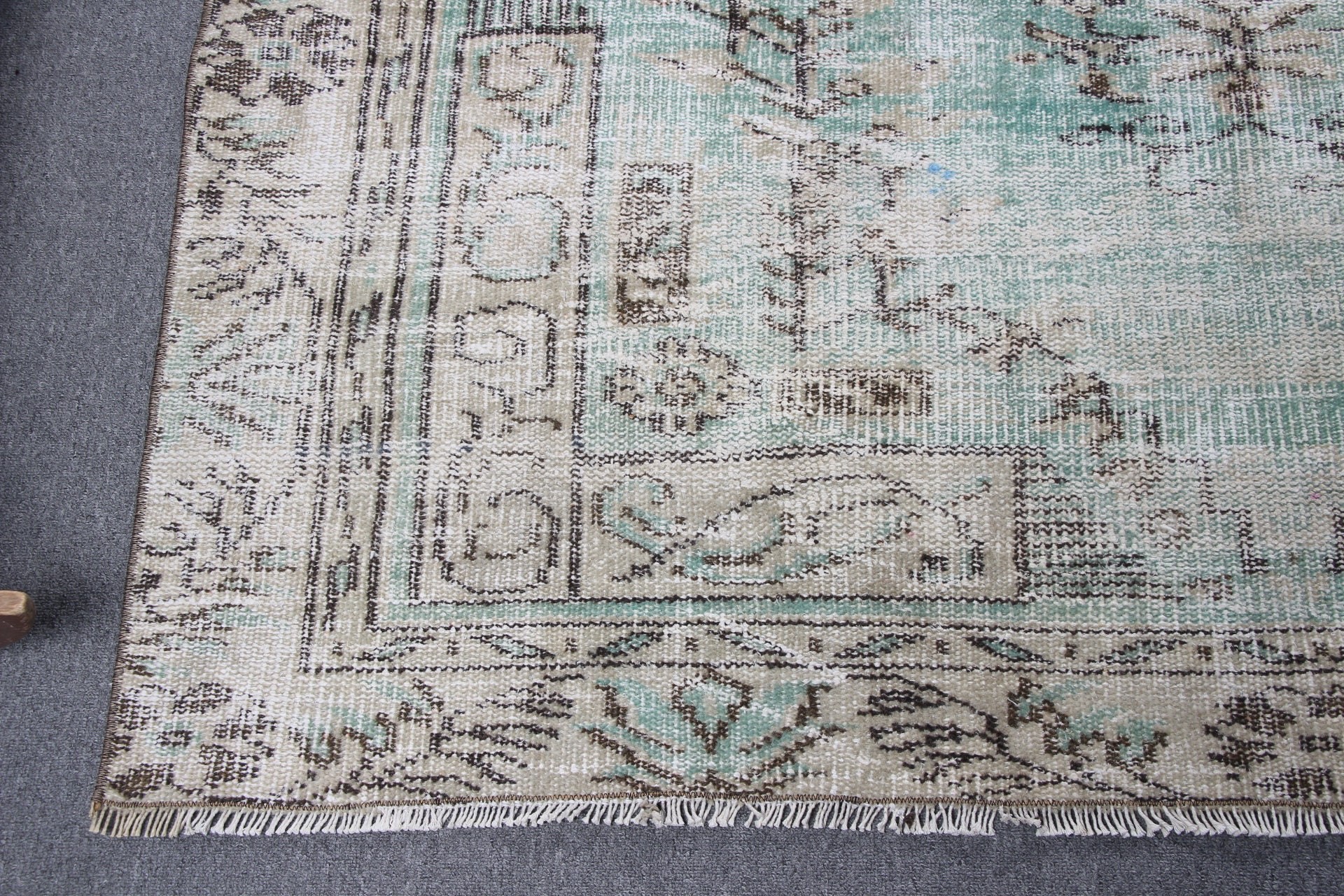 Cool Rugs, Salon Rugs, Turkish Rug, 5.5x8.7 ft Large Rug, Rugs for Living Room, Bedroom Rugs, Vintage Rugs, Floor Rug, Green Wool Rug