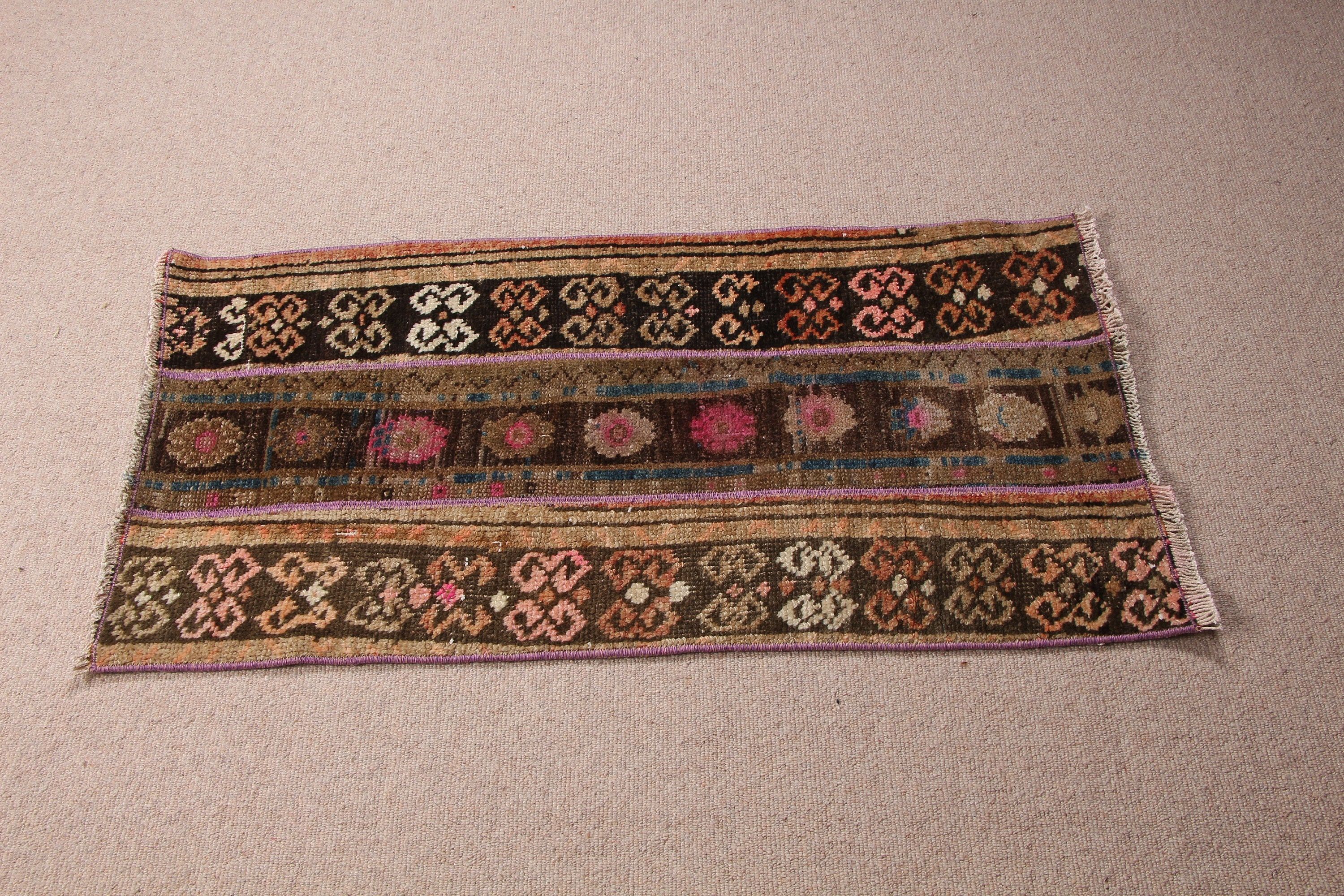 Nursery Rugs, 1.8x3.5 ft Small Rug, Old Rug, Oriental Rugs, Turkish Rugs, Green Home Decor Rug, Floor Rugs, Art Rug, Vintage Rug, Bath Rug