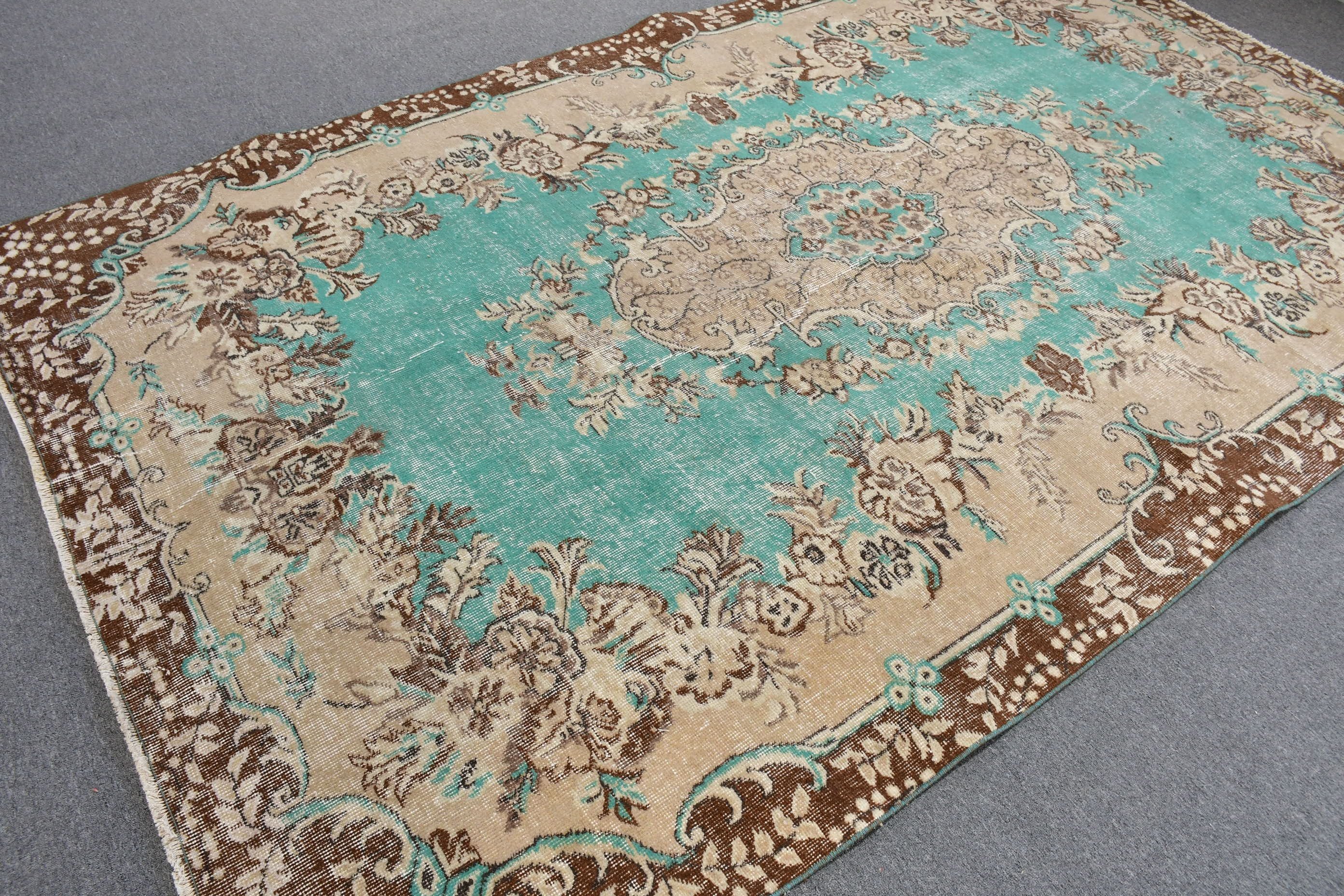 Living Room Rug, Cool Rug, Kitchen Rug, Handwoven Rugs, 6.3x10.2 ft Large Rug, Salon Rug, Turkish Rug, Vintage Rug, Rugs for Living Room