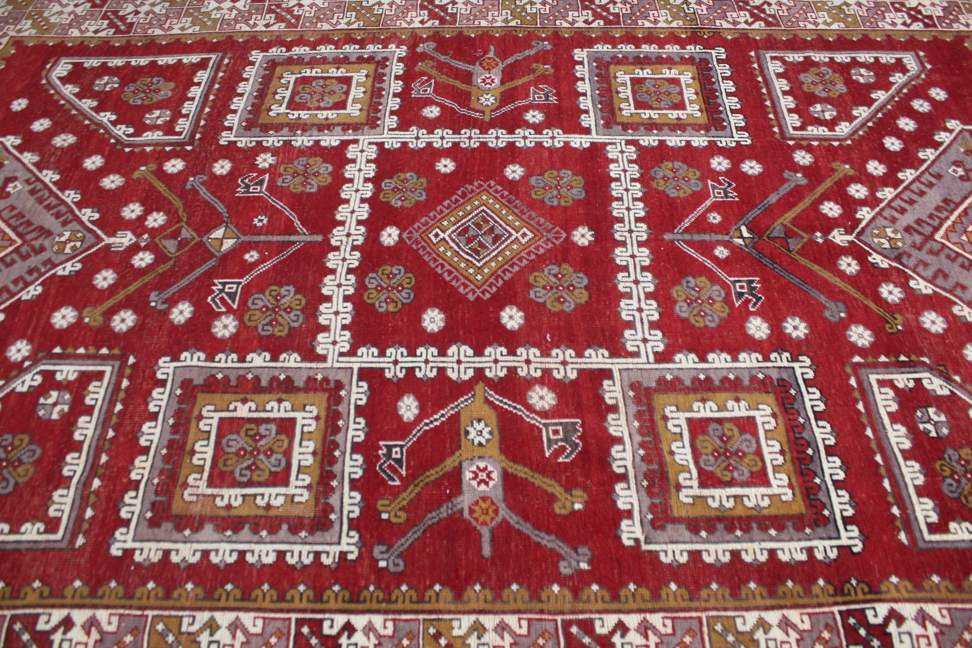 Living Room Rug, 7.6x10.7 ft Oversize Rug, Cool Rug, Saloon Rug, Vintage Rug, Antique Rug, Turkish Rug, Red Moroccan Rug, Abstract Rug