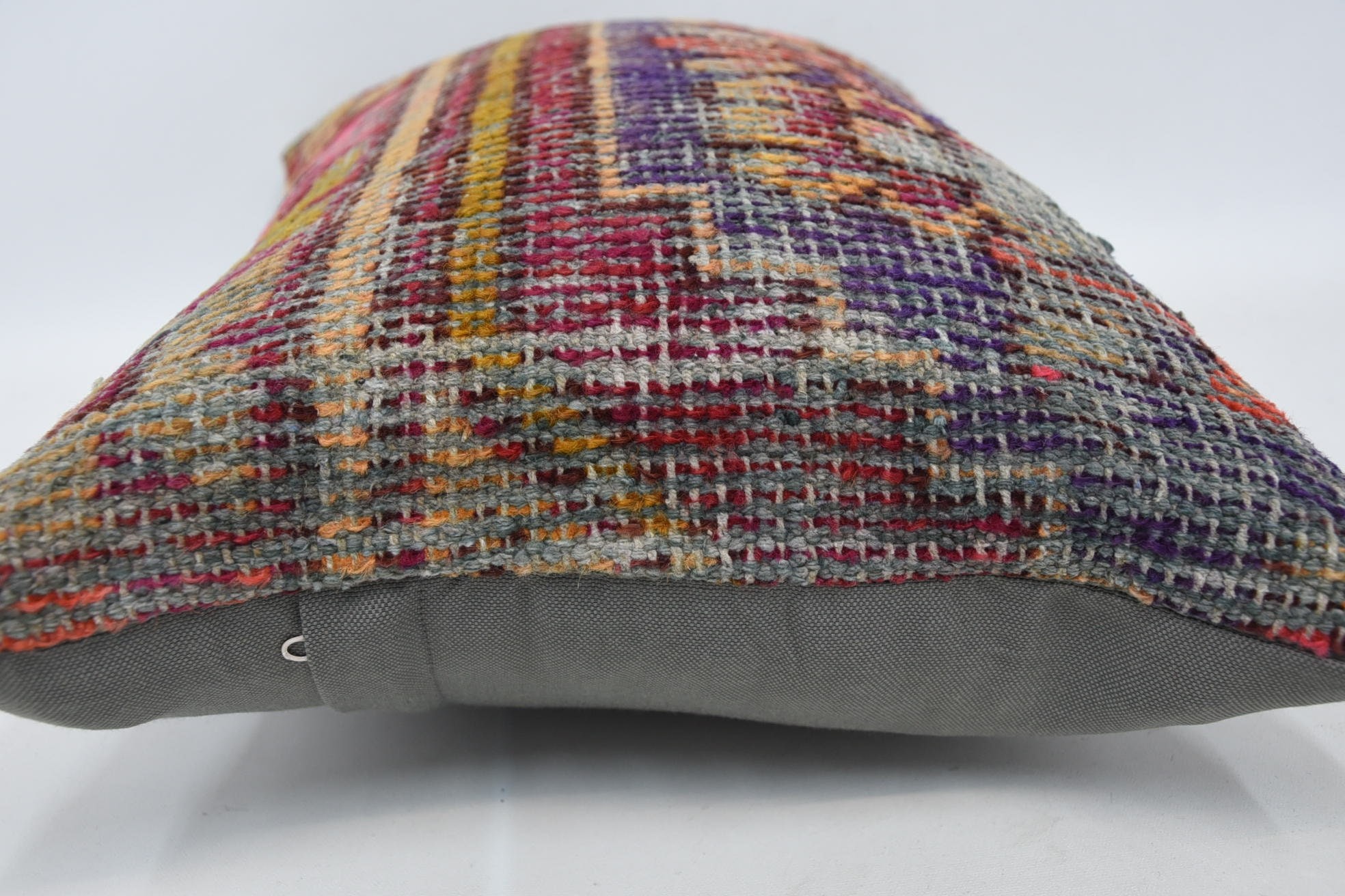 Nautical Throw Pillow Cover, Home Decor Pillow, Vintage Kilim Throw Pillow, Antique Pillows, 16"x24" Purple Cushion
