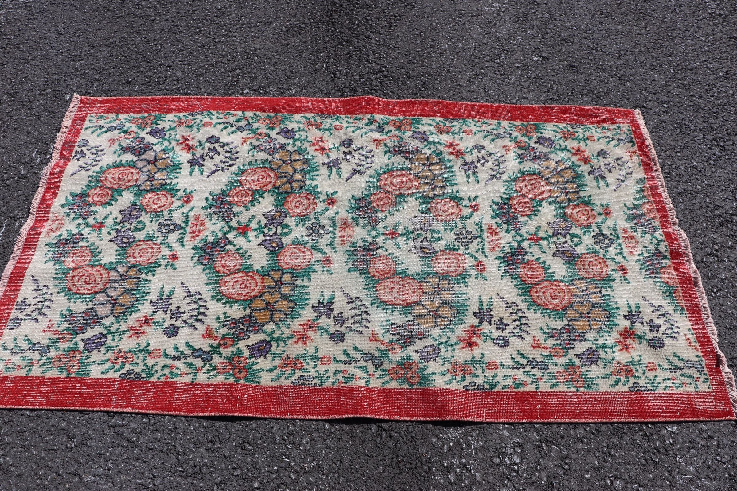 Vintage Rug, Beige Bedroom Rugs, Kitchen Rug, Turkish Rugs, Rugs for Bedroom, Antique Rug, 3.6x6.2 ft Accent Rugs, Entry Rug, Oriental Rug