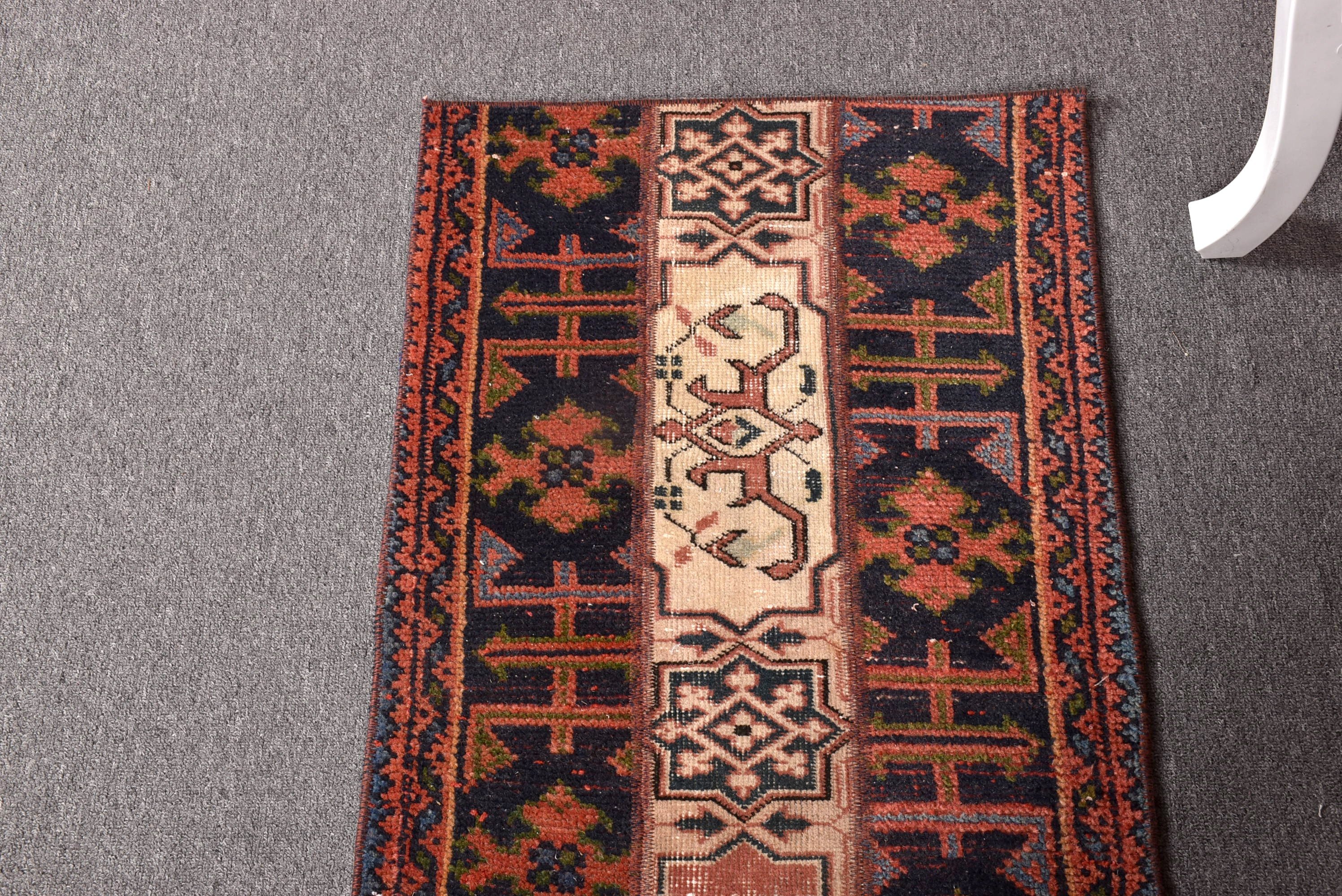 Mavi Bildirimi Halı, Küçük Vintage Halılar, Küçük Alan Halıları, Havalı Halı, Vintage Halılar, Boho Halı, 1.8x3.2 ft Küçük Halı, Türk Halıları, Fas Halısı