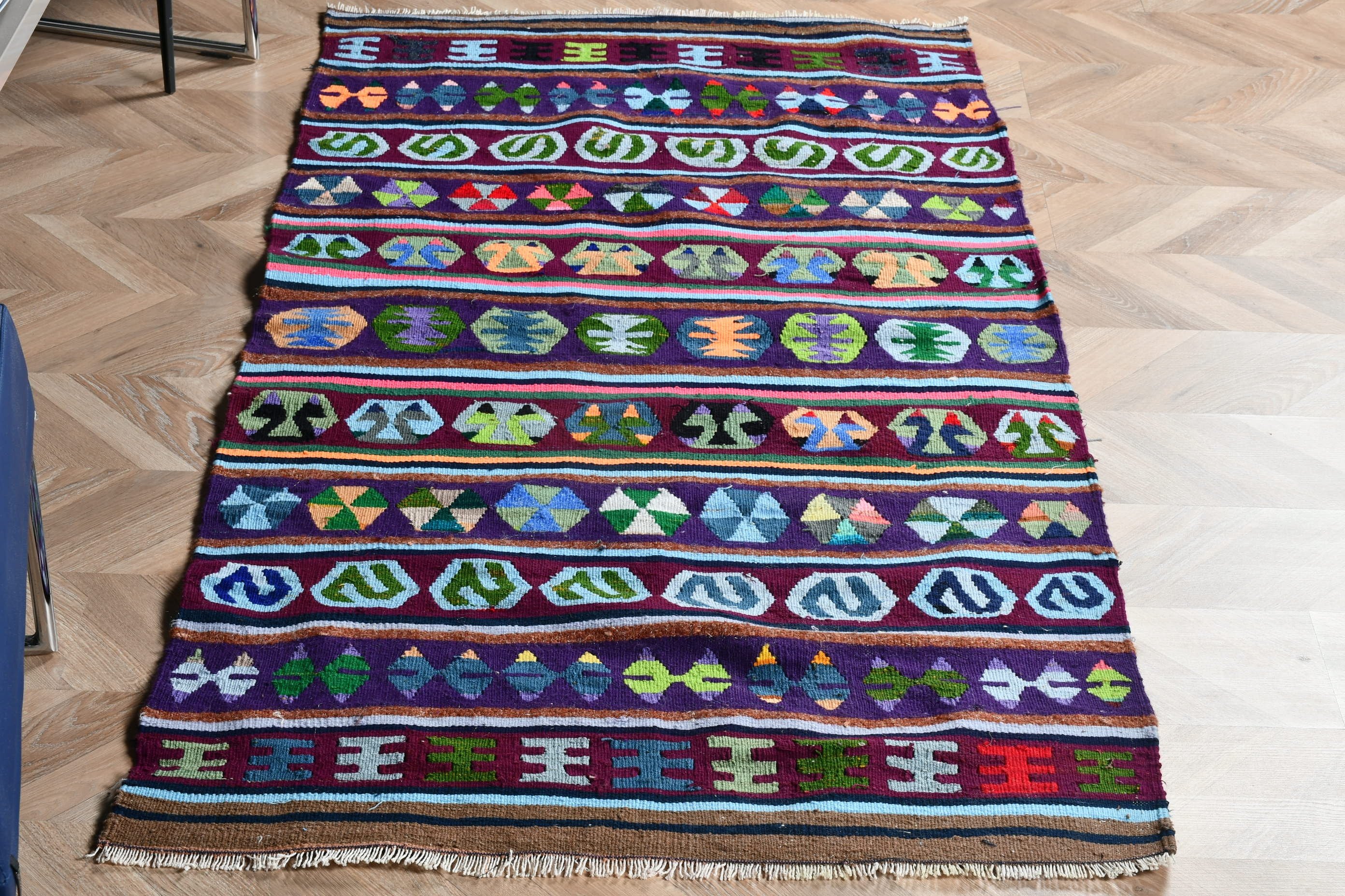 Giriş Halısı, Türk Halısı, Oryantal Halılar, Giriş Halıları, 3,1x6 ft Aksan Halıları, Mor Yatak Odası Halısı, Kilim, Vintage Halı, Eski Halılar