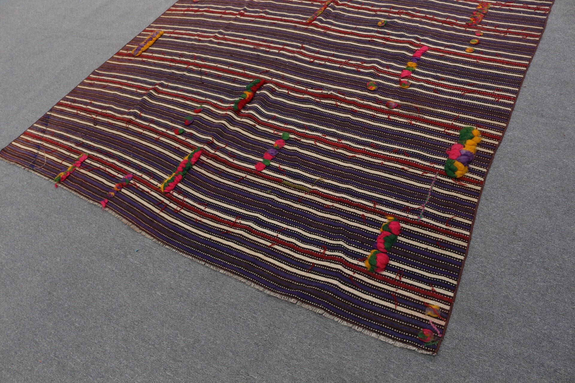 Türk Halısı, 7x7.5 ft Büyük Halılar, Salon Halıları, Yemek Odası Halısı, Kilim, Mavi Antika Halı, Anadolu Halısı, Fas Halıları, Vintage Halılar