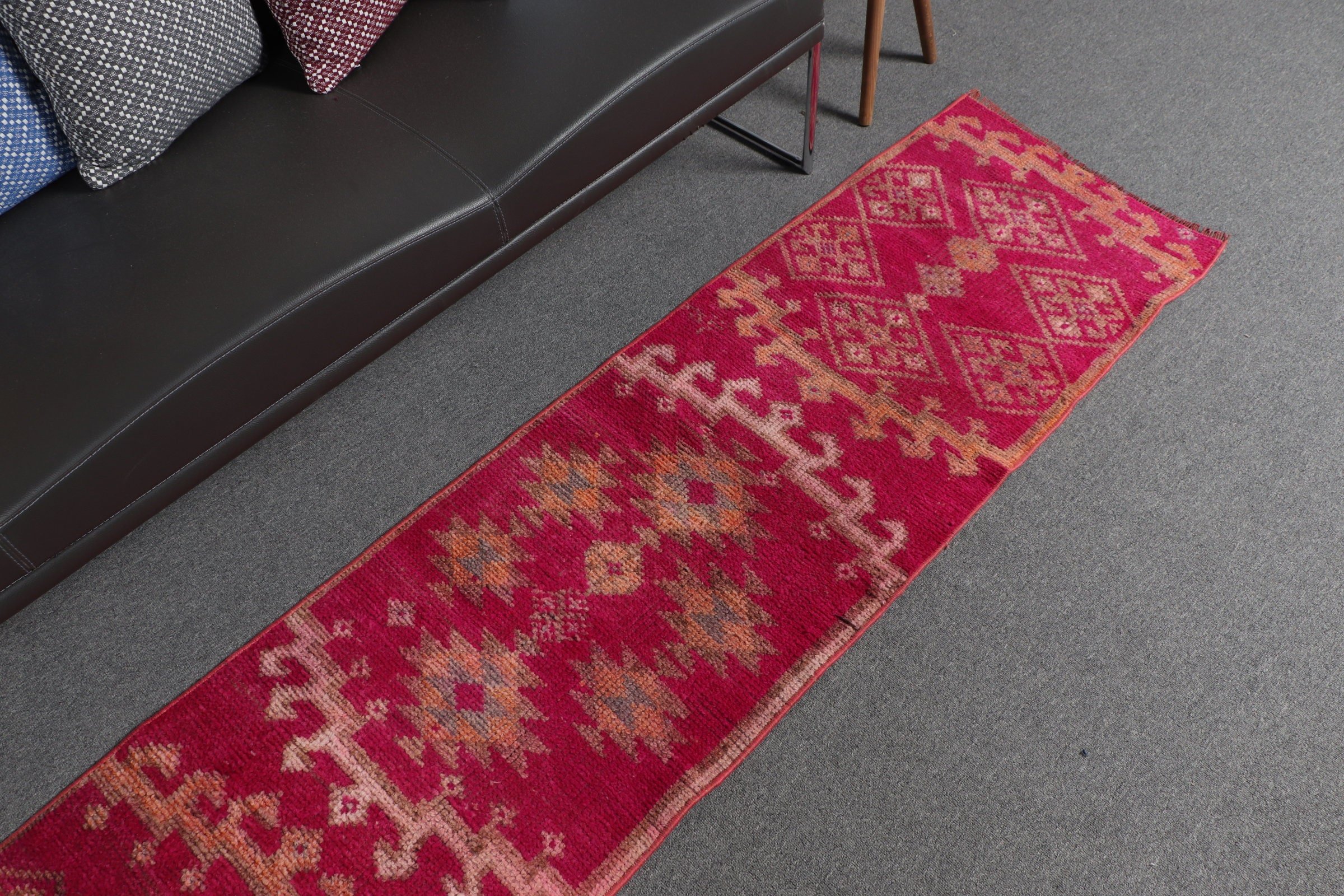 Antique Rug, Hallway Rugs, Moroccan Rug, Pink Home Decor Rug, Vintage Rugs, 1.8x8 ft Runner Rug, Custom Rug, Rugs for Kitchen, Turkish Rugs