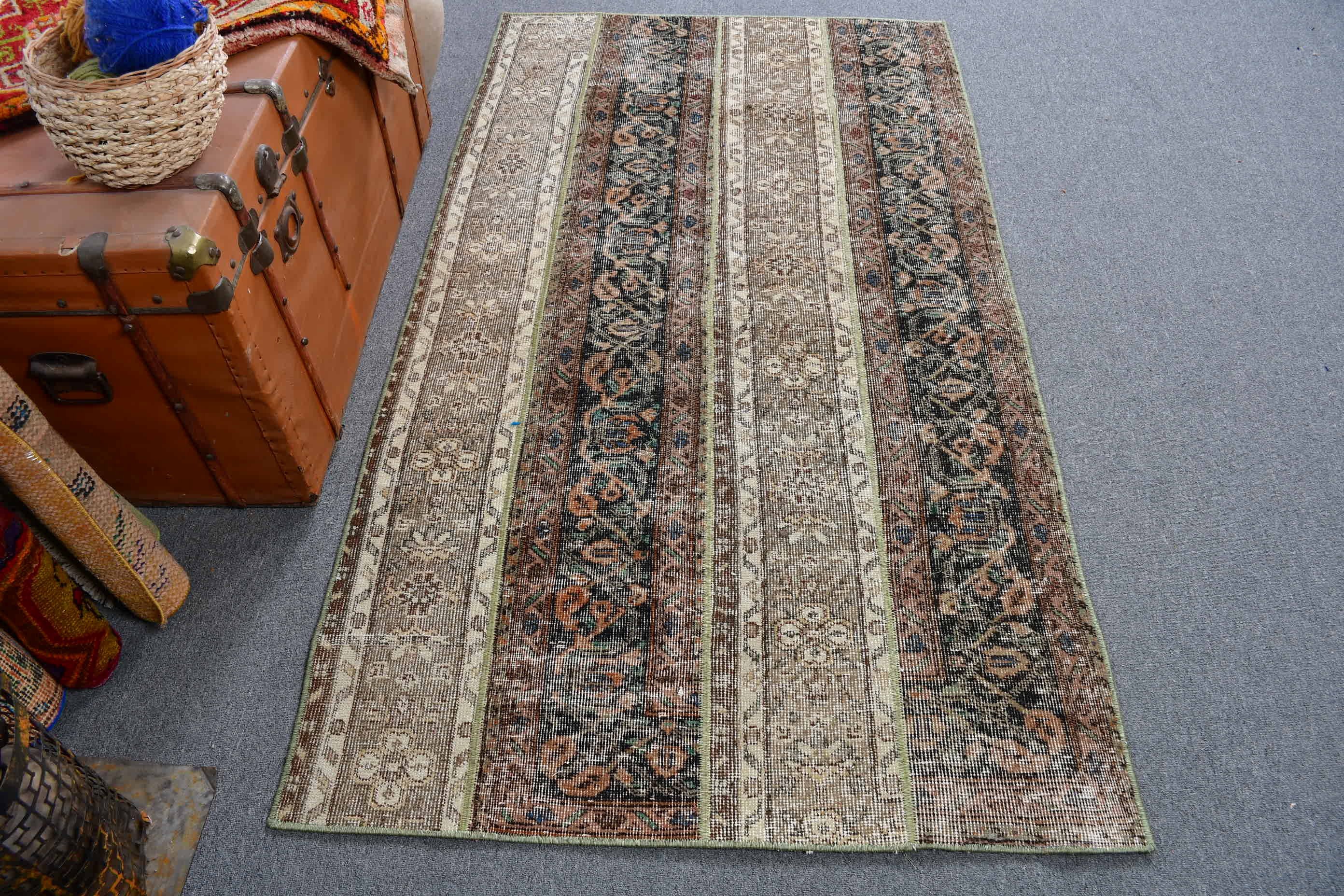 Vintage Rug, Kitchen Rugs, Nursery Rugs, Entryway Rug Rugs, 3.4x6.2 ft Accent Rugs, Cool Rug, Turkish Rug, Rugs for Entry, Oushak Rugs