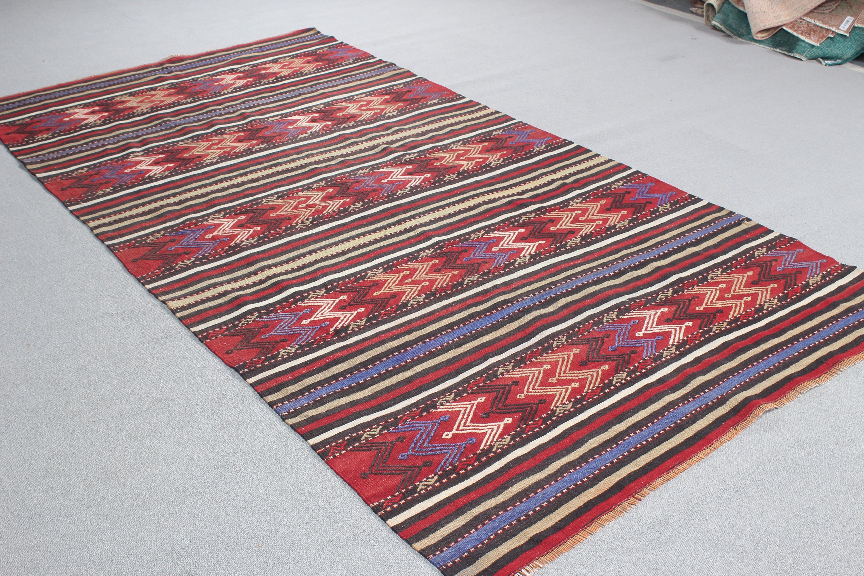 Siyah Açıklama Halısı, Yer Halısı, Yatak Odası Halıları, Türk Halıları, Büyük Boho Halıları, Vintage Halılar, 4.9x9.4 ft Büyük Halı, Büyük Vintage Halı, Kilim